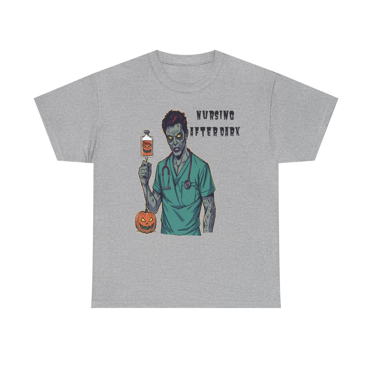 Halloween Nurse Tee, Unisex Heavy Cotton Shirt, Funny Nurse Gift, Spooky Medical T-Shirt, Halloween Costume, Unique Party Top
