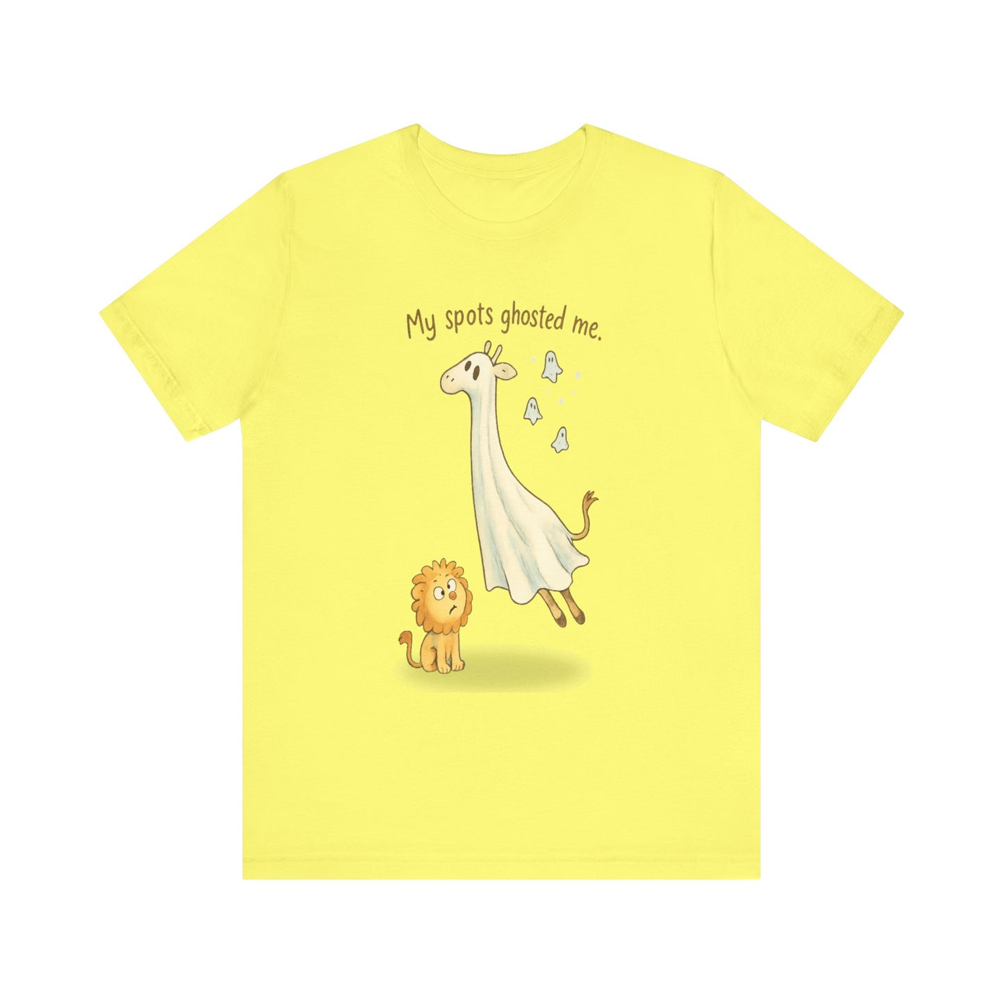 Funny Giraffe Ghost T-Shirt for Kids, Animal Humor Tee, Halloween Shirt, Birthday Gift, Cute Jungle Tee
