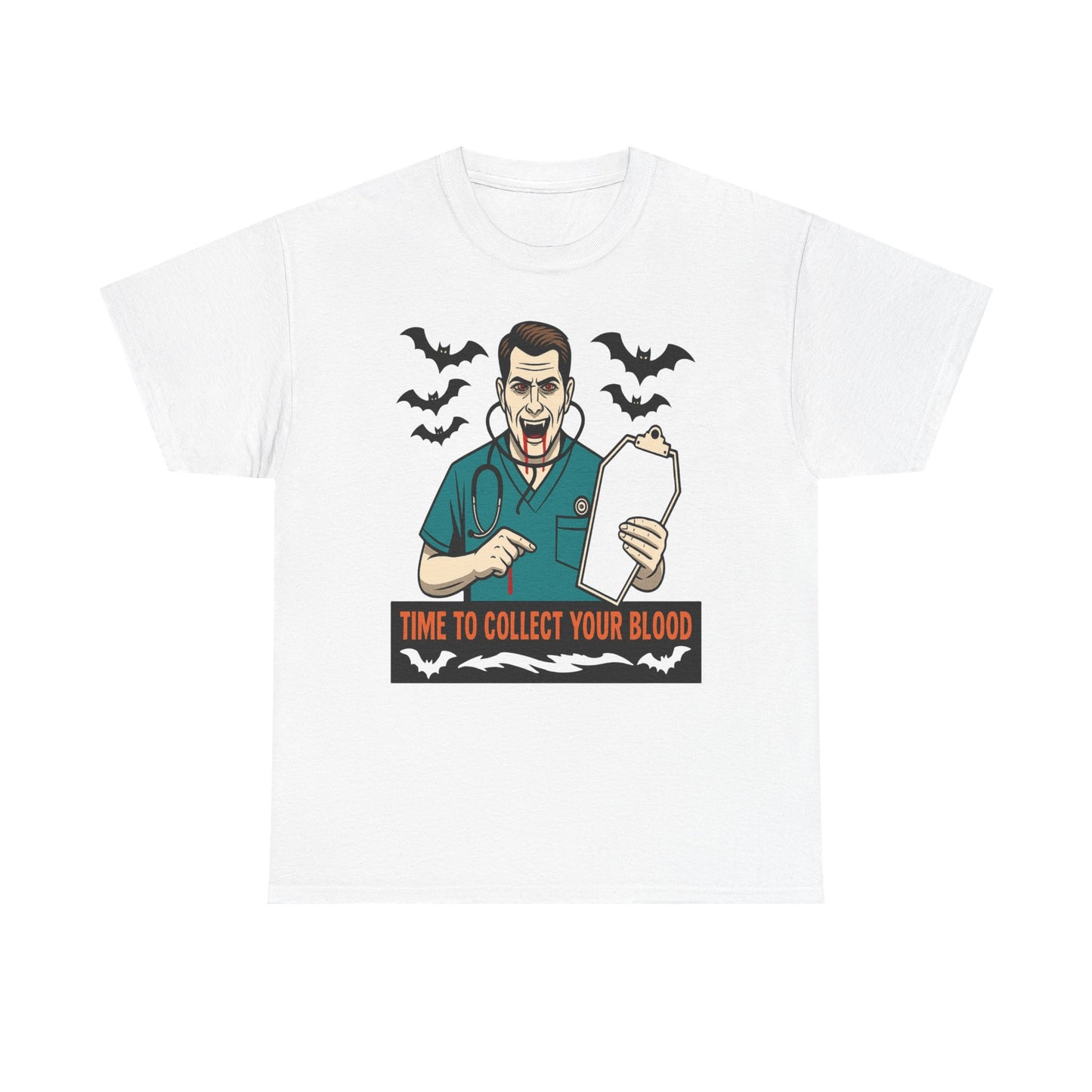 Halloween Doctor Tee, Unisex Heavy Cotton, Spooky Apparel, Medical Humor Shirt, Horror Fan Gift, Costume Party Top