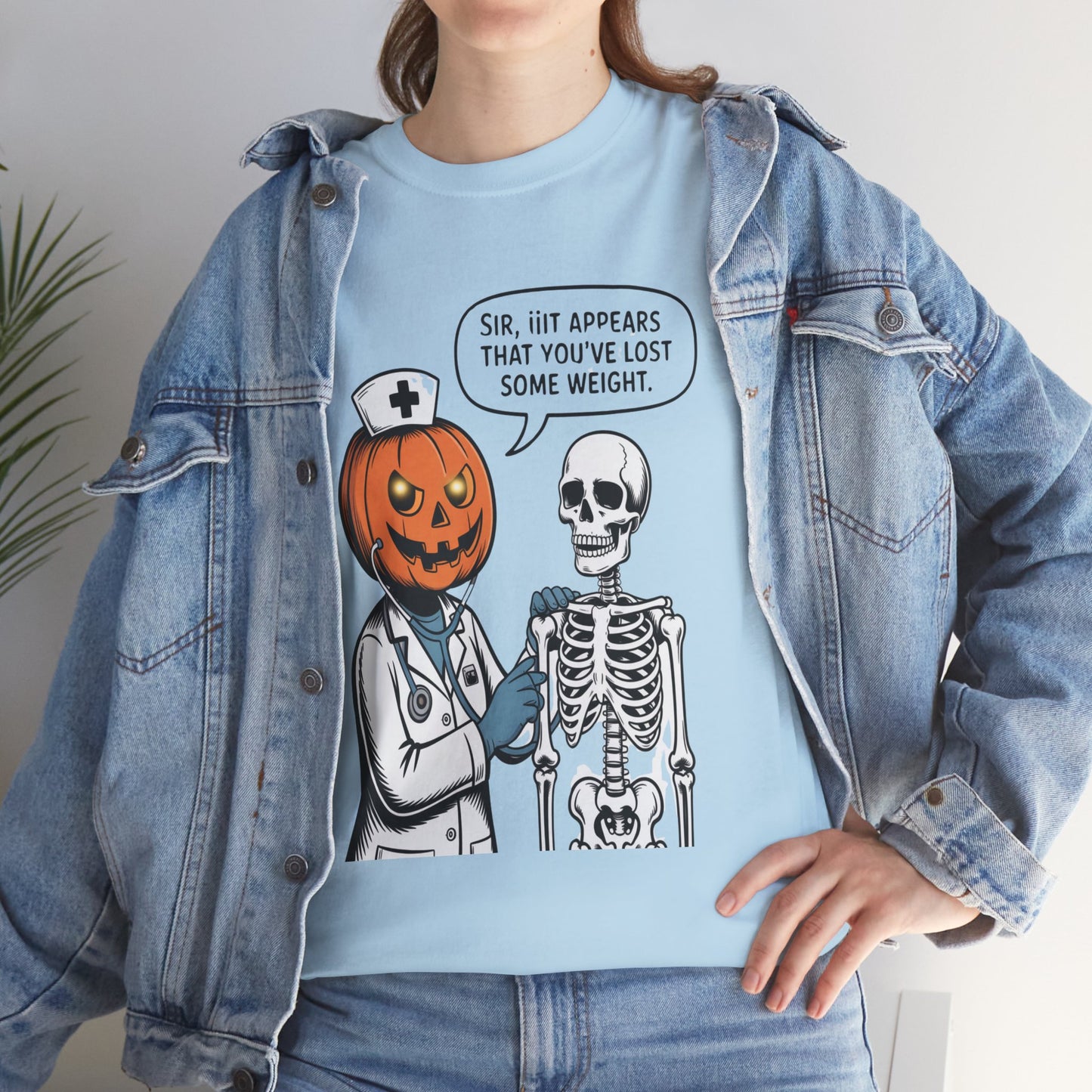 Halloween Pumpkin Doctor Tee, Spooky Funny T-Shirt, Unisex Graphic Tee, Halloween Costume Shirt, Cute Halloween Gift