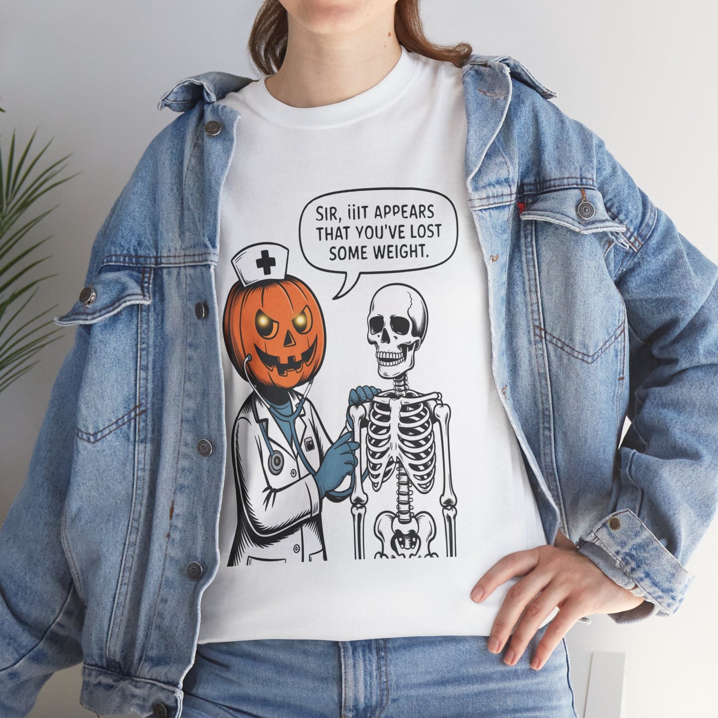 Halloween Pumpkin Doctor Tee, Spooky Funny T-Shirt, Unisex Graphic Tee, Halloween Costume Shirt, Cute Halloween Gift