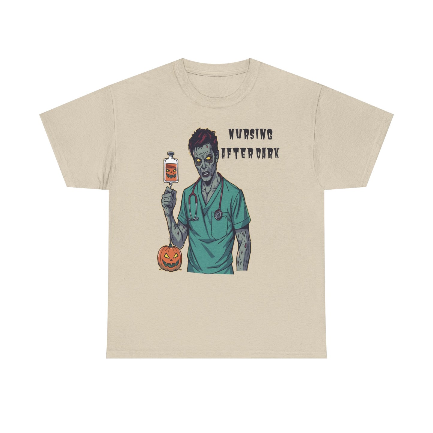 Halloween Nurse Tee, Unisex Heavy Cotton Shirt, Funny Nurse Gift, Spooky Medical T-Shirt, Halloween Costume, Unique Party Top