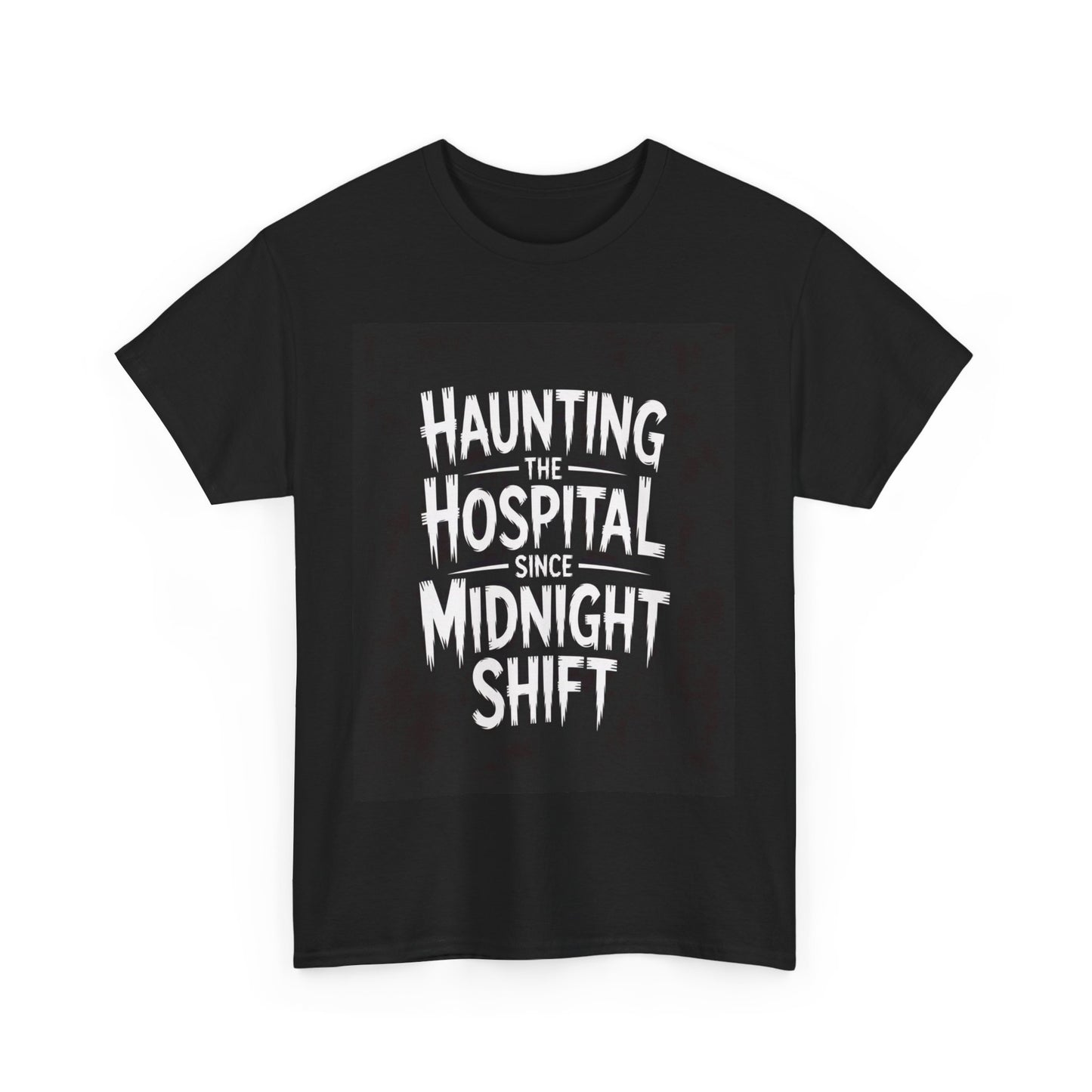Haunting Hospital Midnight Shift Tee, Spooky Shirt for Healthcare Workers, Halloween Apparel, Ghostly Humor T-Shirt, Perfect Gift