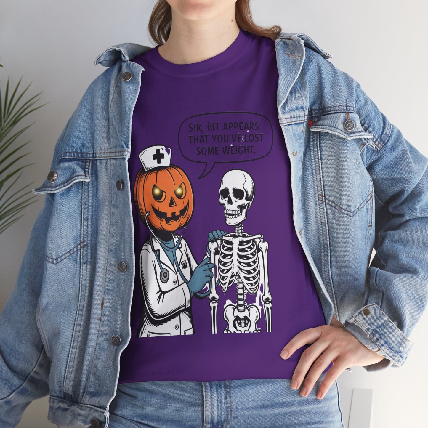 Halloween Pumpkin Doctor Tee, Spooky Funny T-Shirt, Unisex Graphic Tee, Halloween Costume Shirt, Cute Halloween Gift