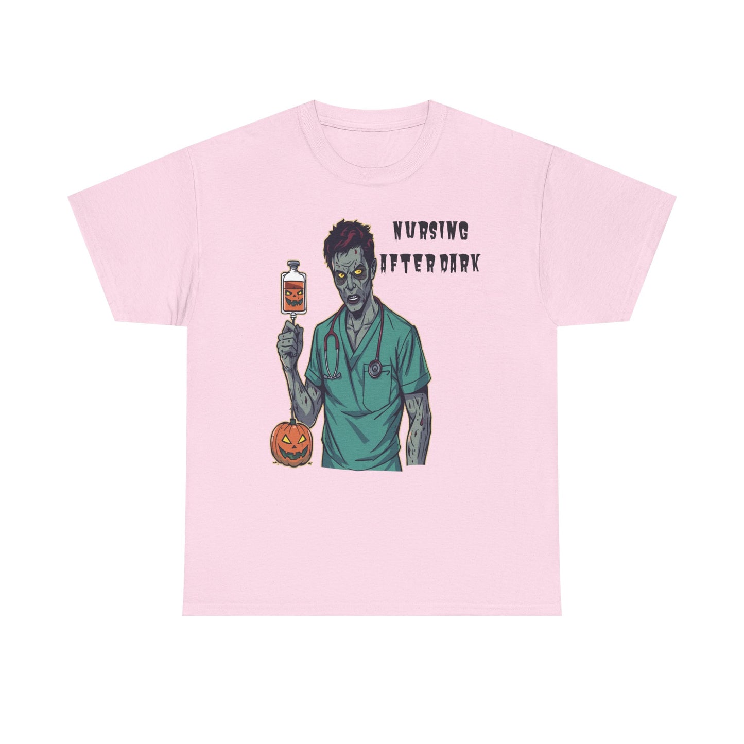 Halloween Nurse Tee, Unisex Heavy Cotton Shirt, Funny Nurse Gift, Spooky Medical T-Shirt, Halloween Costume, Unique Party Top
