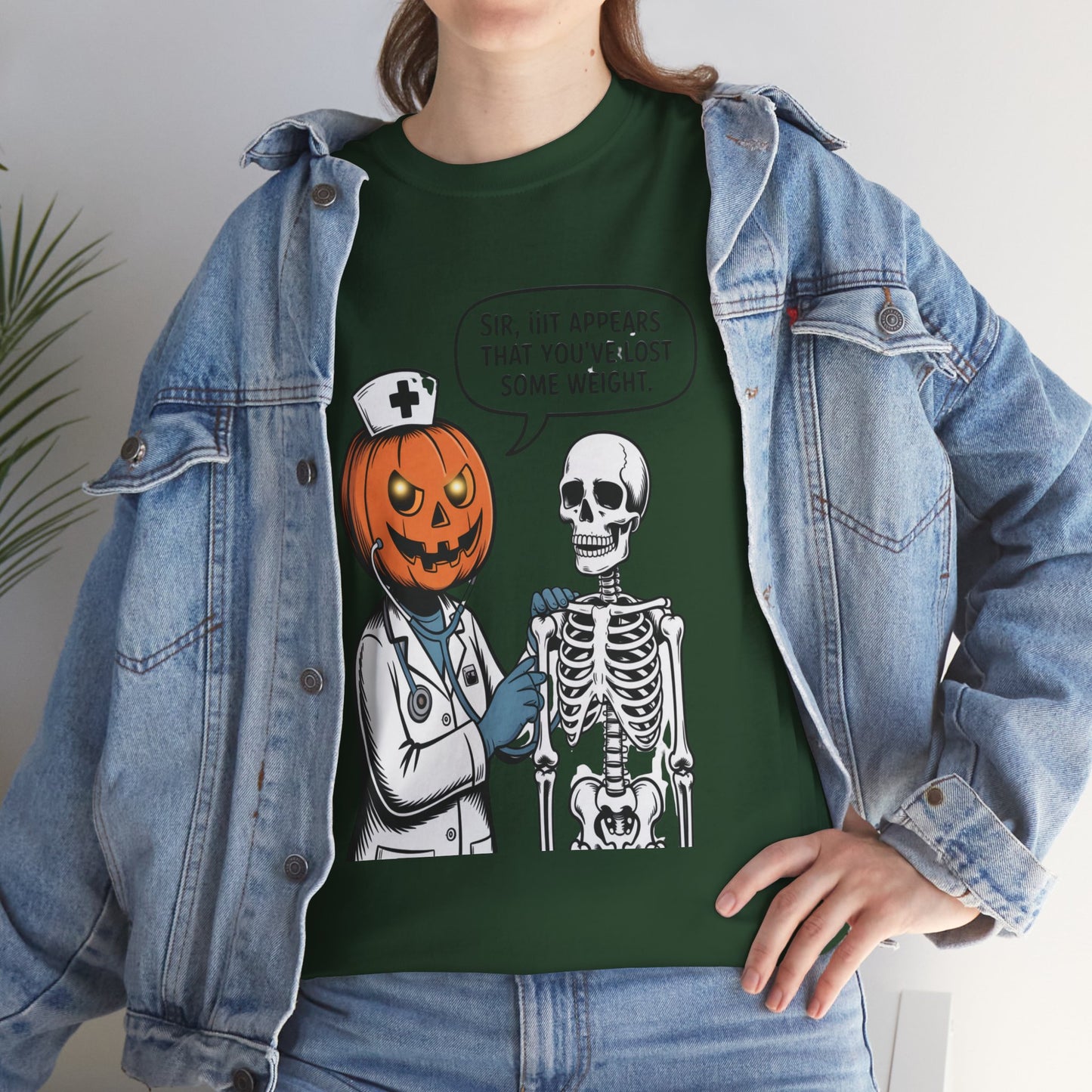 Halloween Pumpkin Doctor Tee, Spooky Funny T-Shirt, Unisex Graphic Tee, Halloween Costume Shirt, Cute Halloween Gift