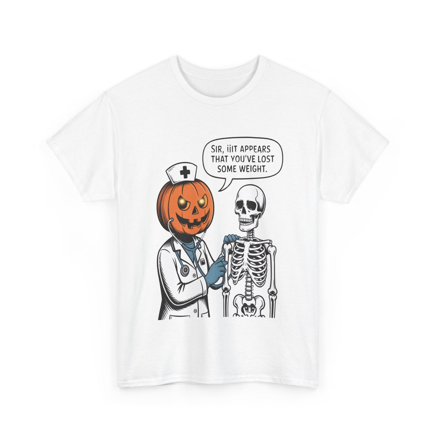 Halloween Pumpkin Doctor Tee, Spooky Funny T-Shirt, Unisex Graphic Tee, Halloween Costume Shirt, Cute Halloween Gift