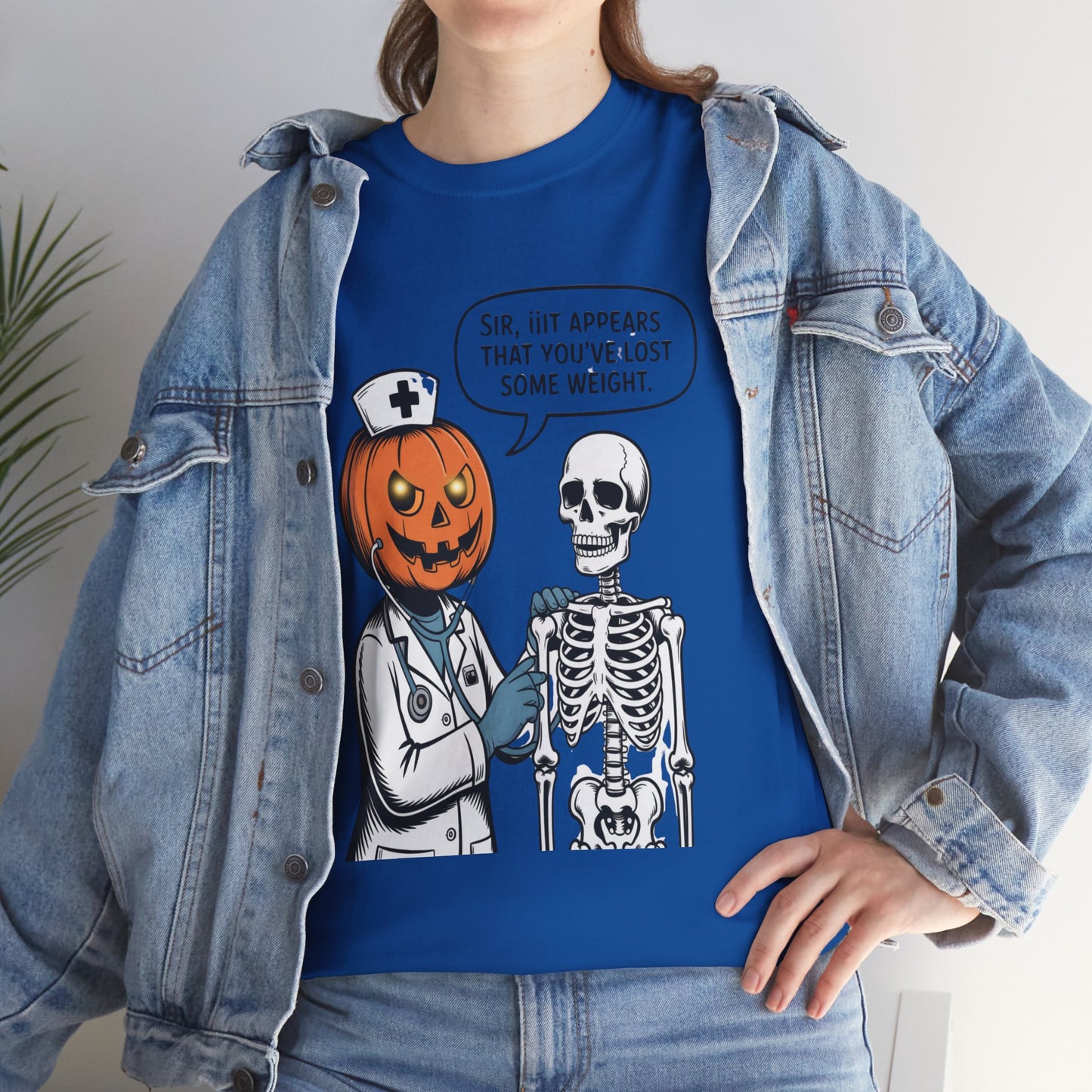 Halloween Pumpkin Doctor Tee, Spooky Funny T-Shirt, Unisex Graphic Tee, Halloween Costume Shirt, Cute Halloween Gift