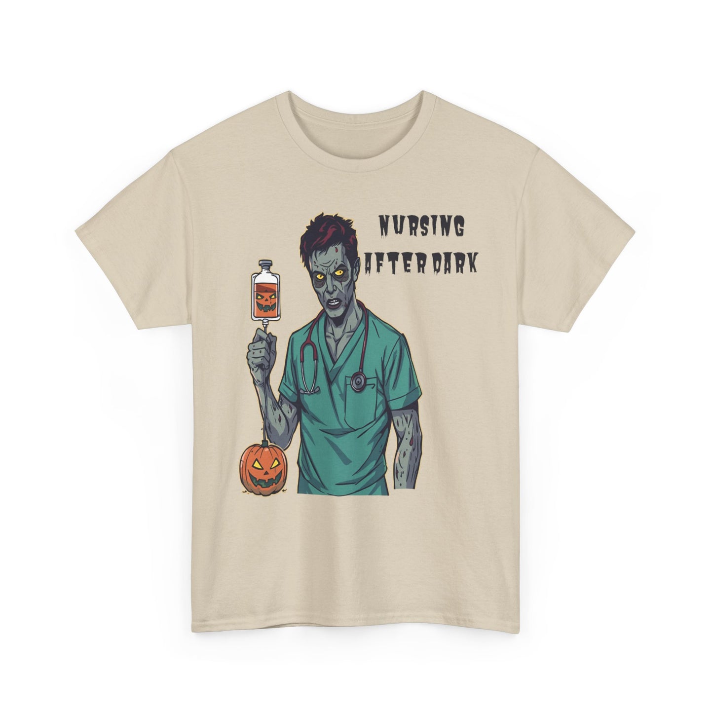 Halloween Nurse Tee, Unisex Heavy Cotton Shirt, Funny Nurse Gift, Spooky Medical T-Shirt, Halloween Costume, Unique Party Top