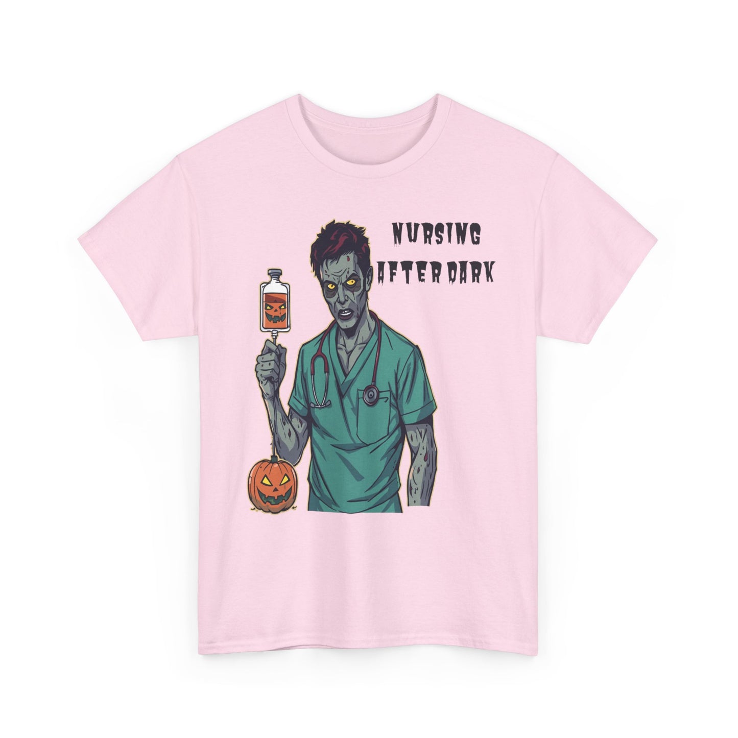 Halloween Nurse Tee, Unisex Heavy Cotton Shirt, Funny Nurse Gift, Spooky Medical T-Shirt, Halloween Costume, Unique Party Top