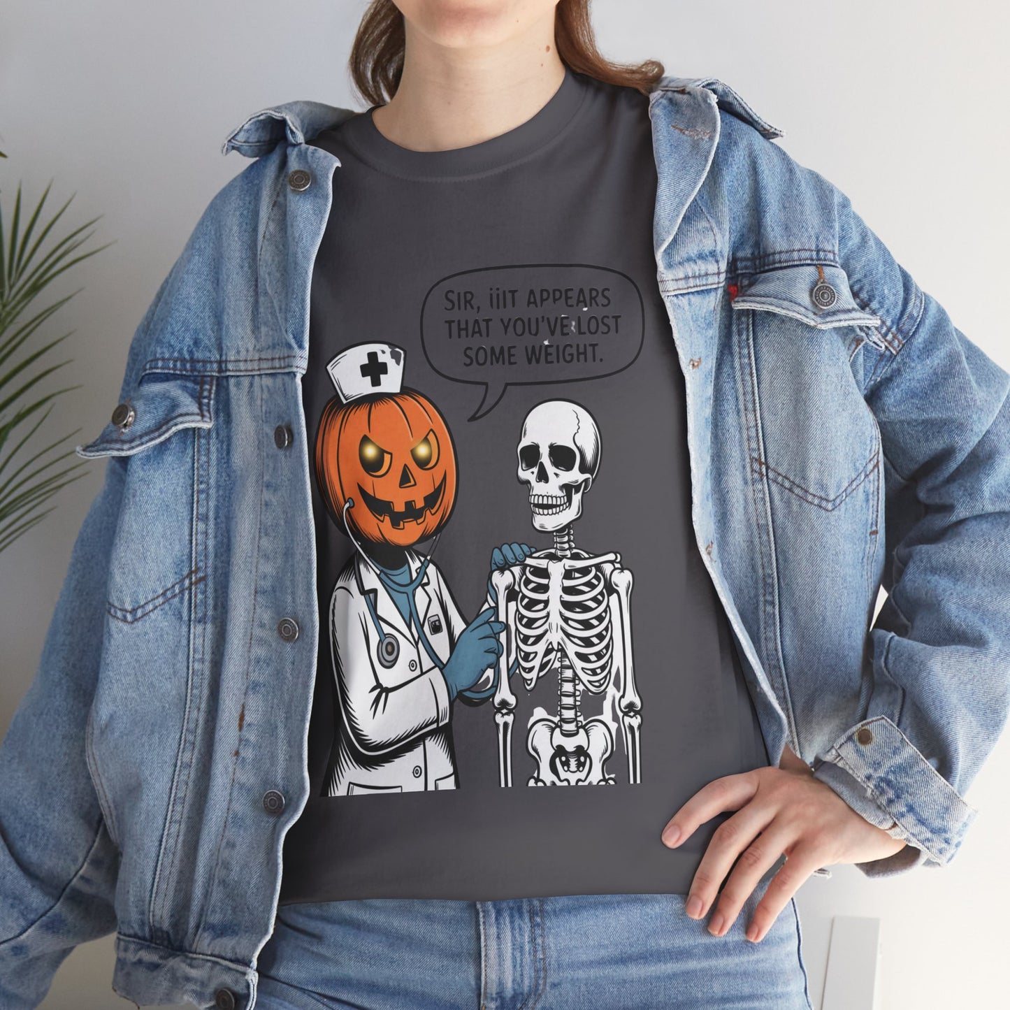Halloween Pumpkin Doctor Tee, Spooky Funny T-Shirt, Unisex Graphic Tee, Halloween Costume Shirt, Cute Halloween Gift