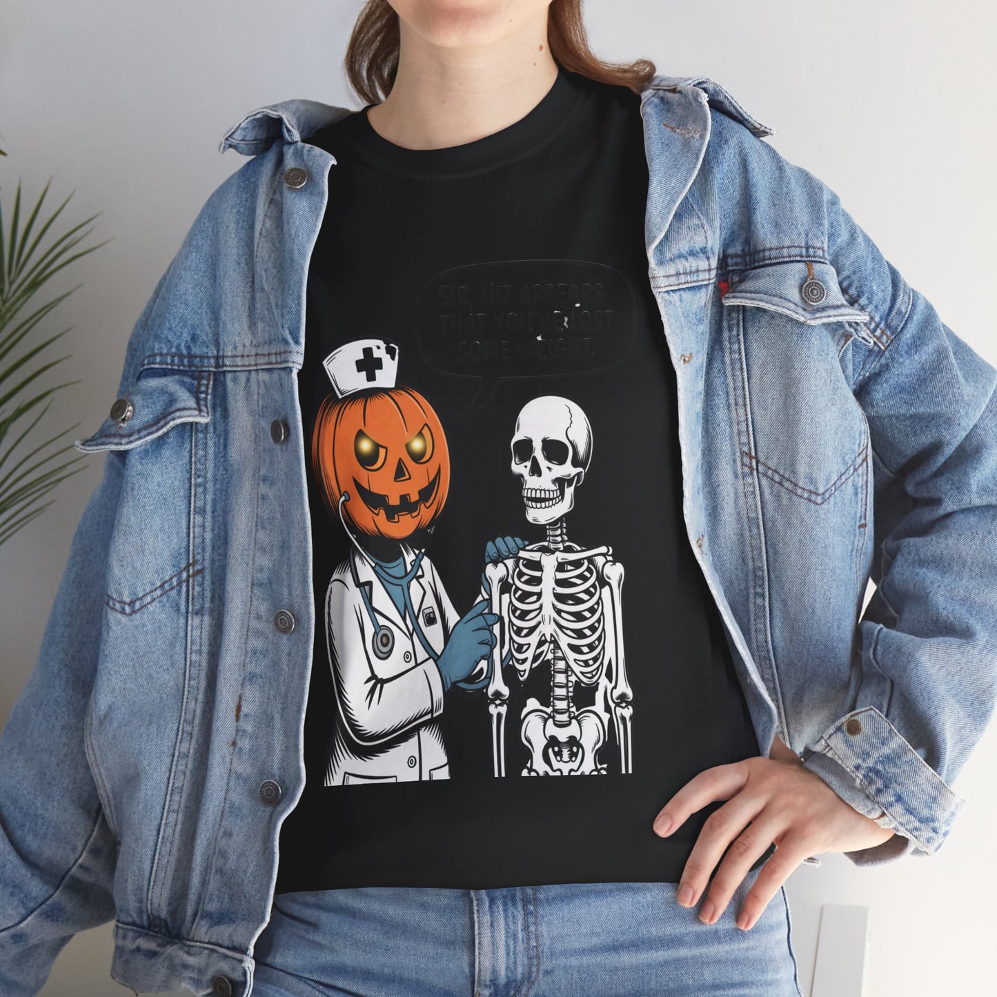 Halloween Pumpkin Doctor Tee, Spooky Funny T-Shirt, Unisex Graphic Tee, Halloween Costume Shirt, Cute Halloween Gift
