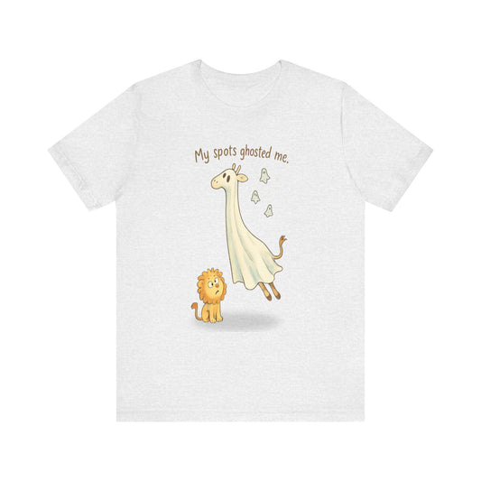 Funny Giraffe Ghost T-Shirt for Kids, Animal Humor Tee, Halloween Shirt, Birthday Gift, Cute Jungle Tee