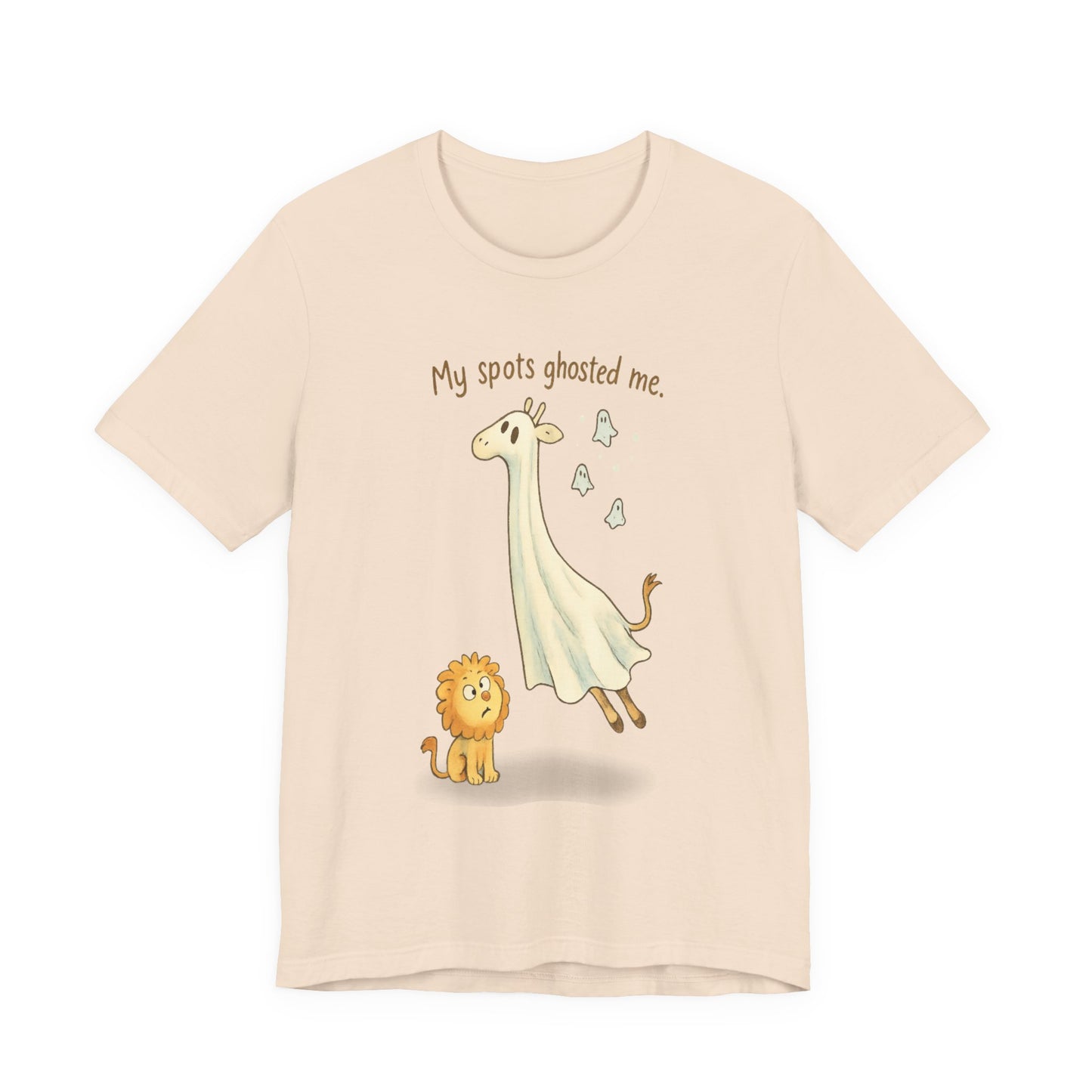 Funny Giraffe Ghost T-Shirt for Kids, Animal Humor Tee, Halloween Shirt, Birthday Gift, Cute Jungle Tee
