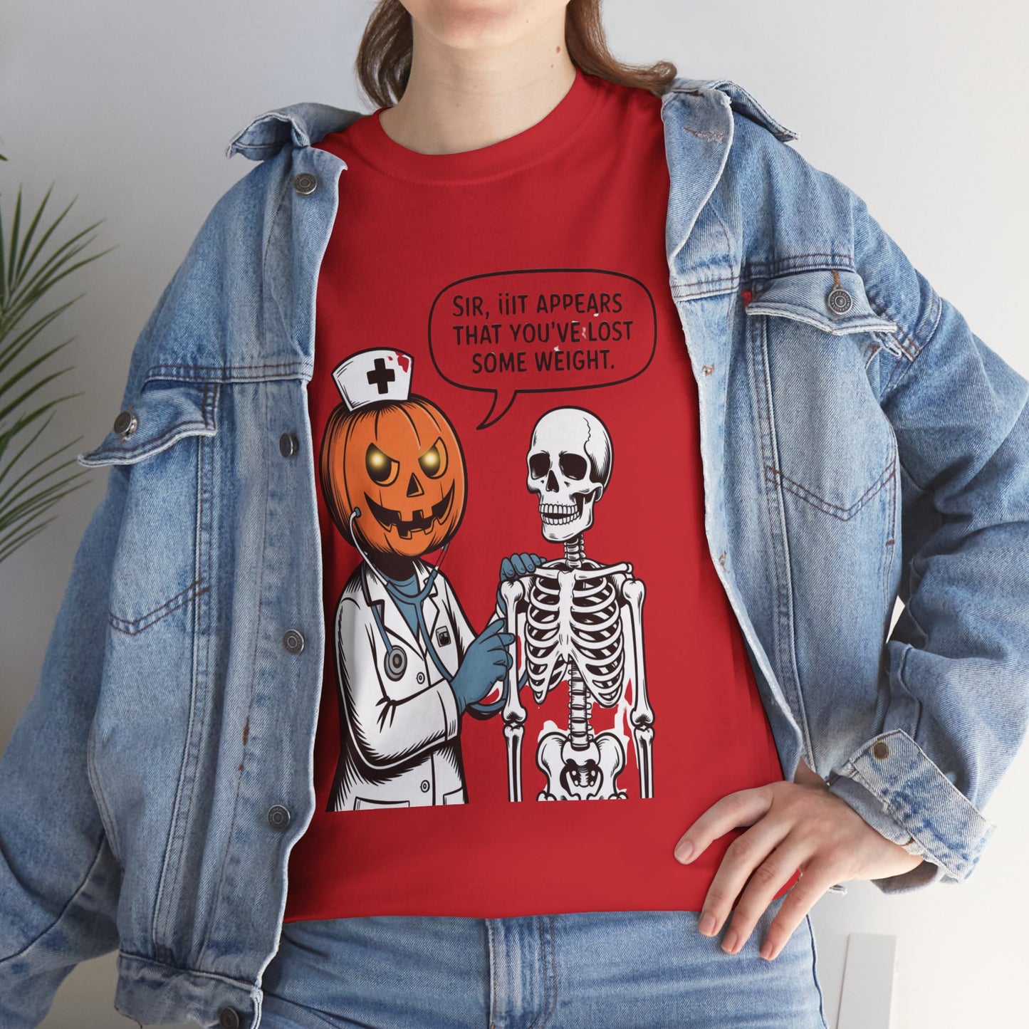 Halloween Pumpkin Doctor Tee, Spooky Funny T-Shirt, Unisex Graphic Tee, Halloween Costume Shirt, Cute Halloween Gift
