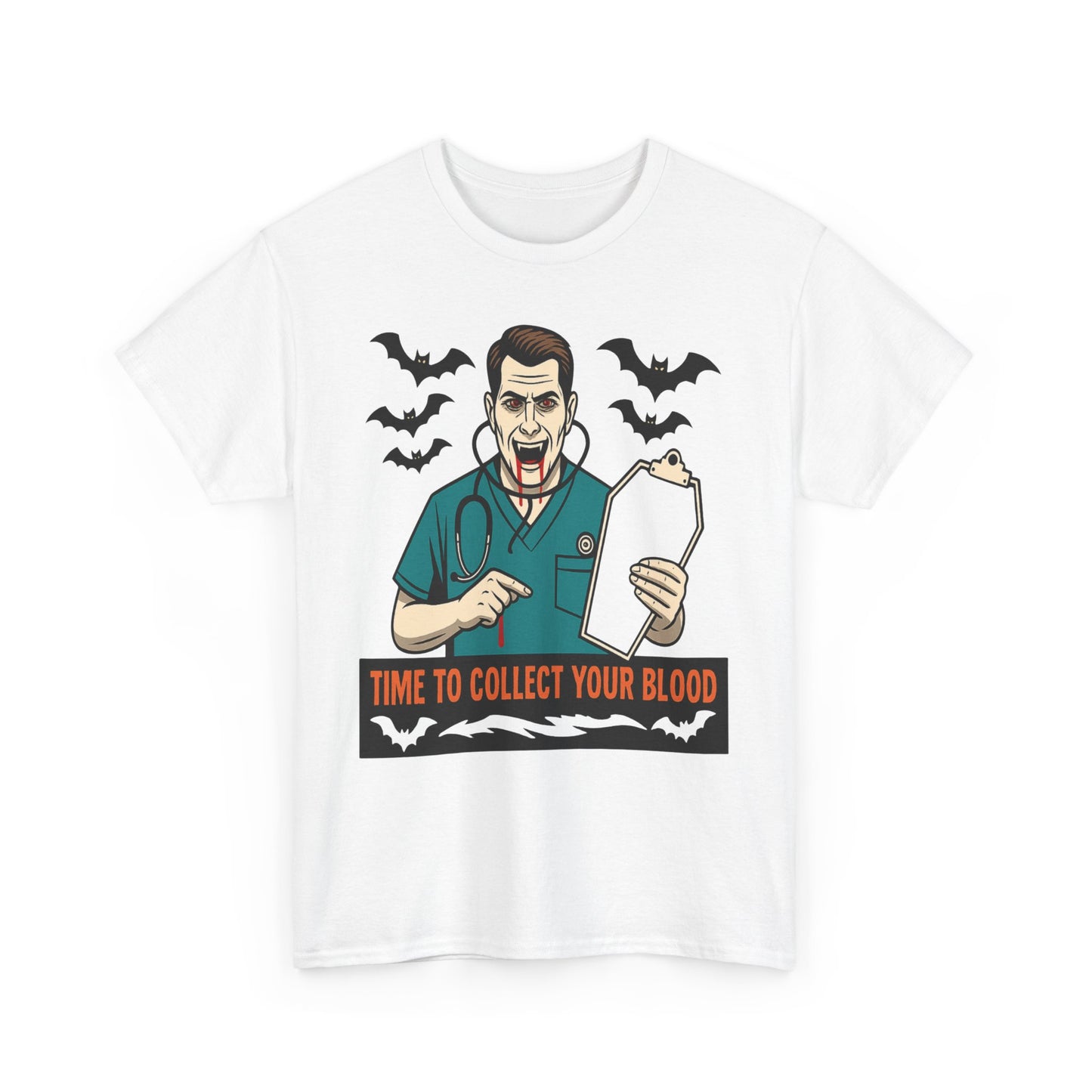 Halloween Doctor Tee, Unisex Heavy Cotton, Spooky Apparel, Medical Humor Shirt, Horror Fan Gift, Costume Party Top