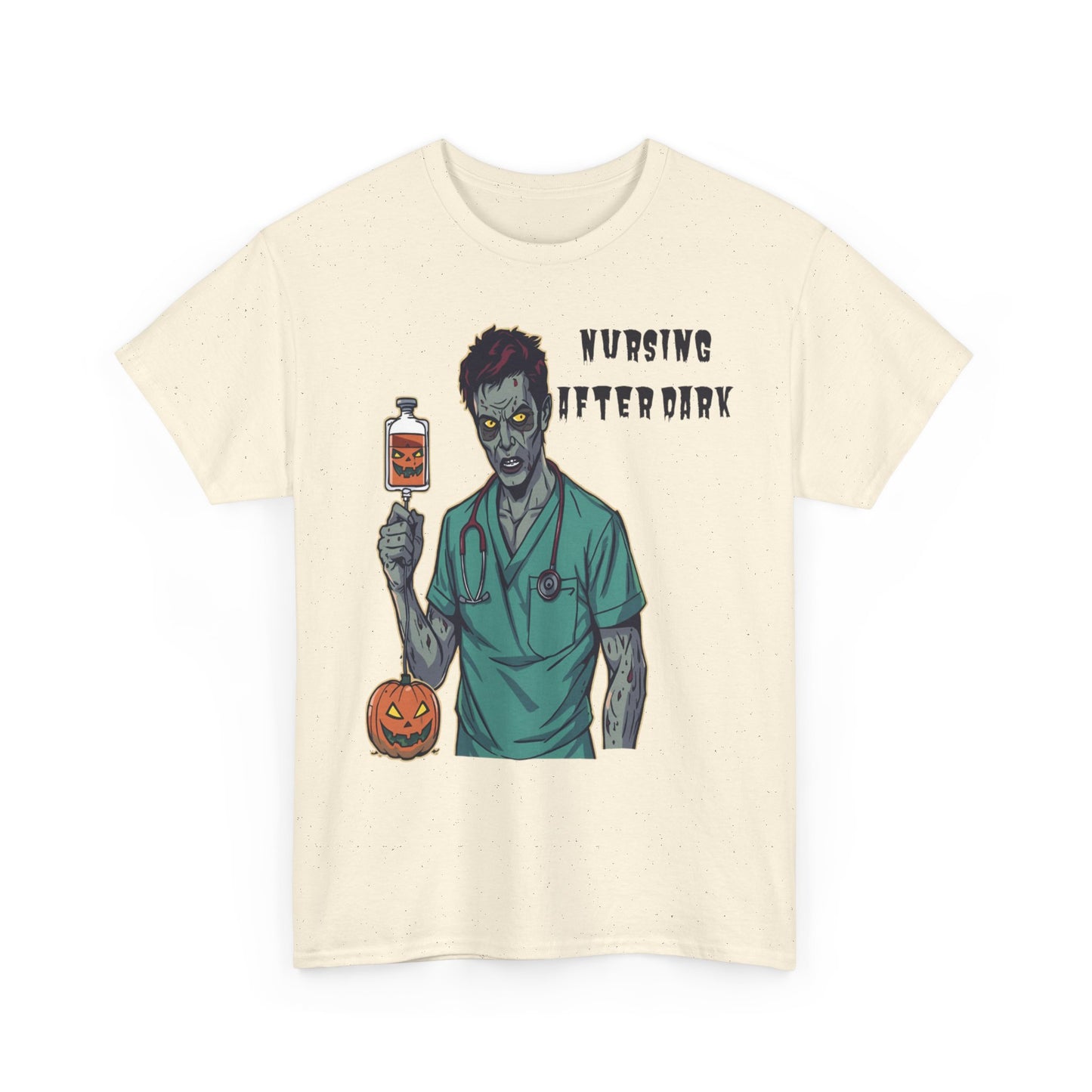 Halloween Nurse Tee, Unisex Heavy Cotton Shirt, Funny Nurse Gift, Spooky Medical T-Shirt, Halloween Costume, Unique Party Top