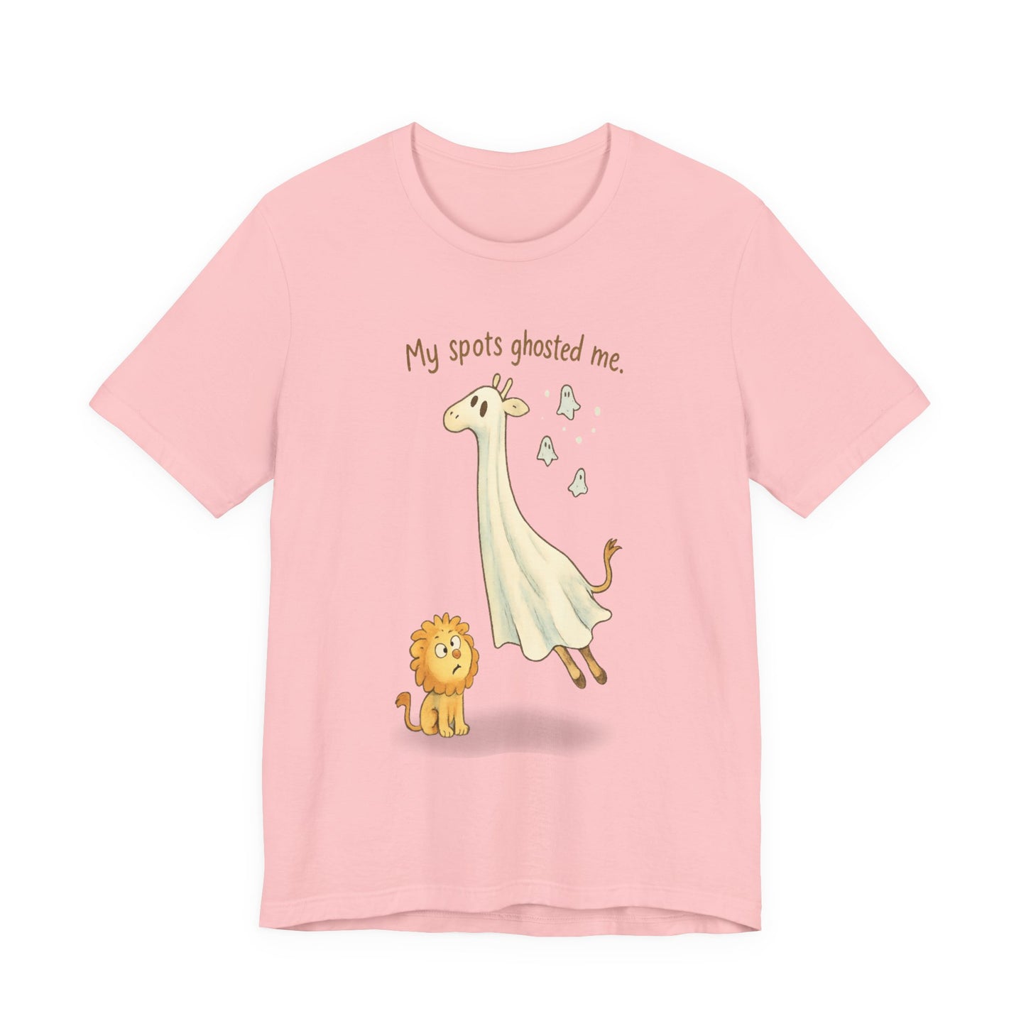 Funny Giraffe Ghost T-Shirt for Kids, Animal Humor Tee, Halloween Shirt, Birthday Gift, Cute Jungle Tee