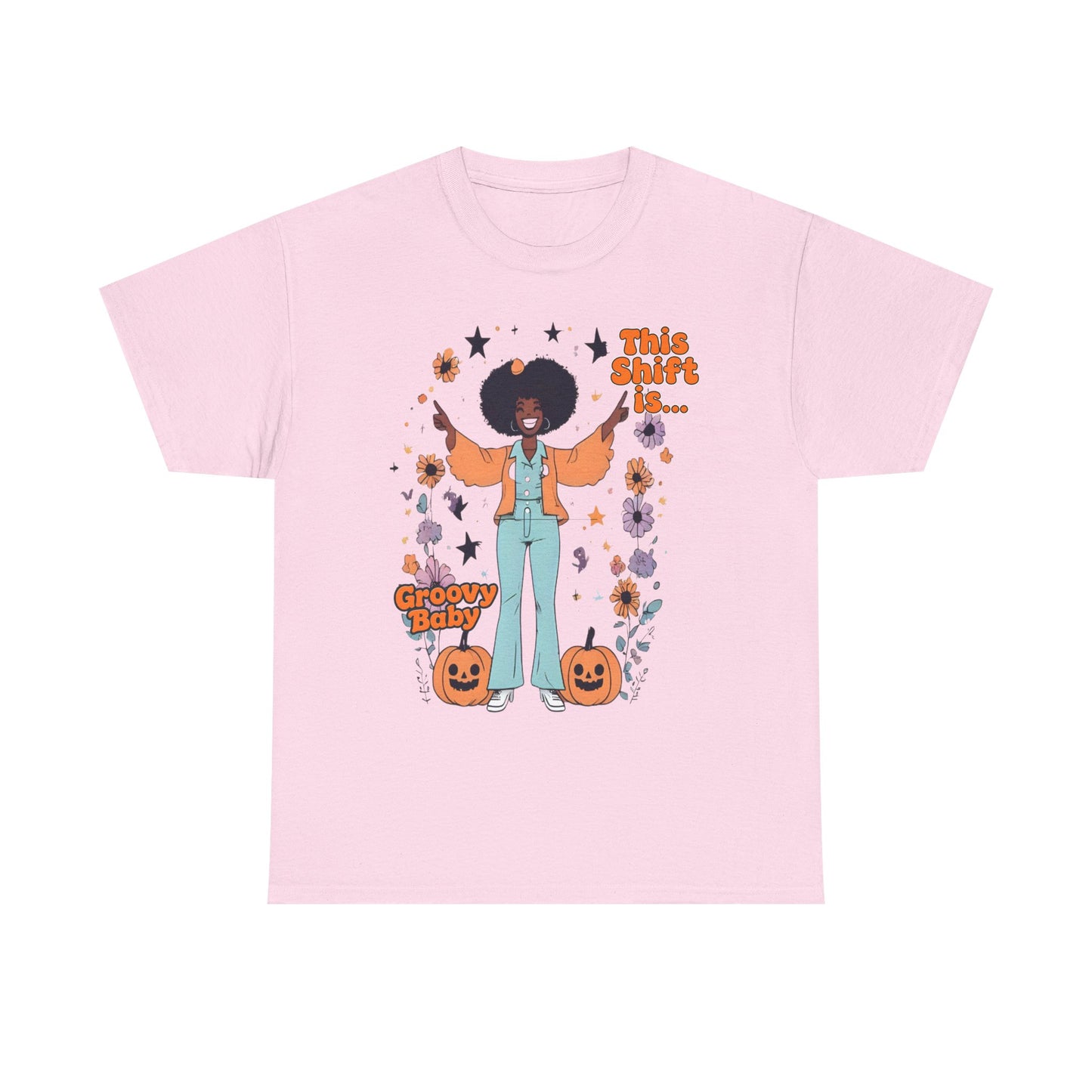 Groovy Baby Halloween T-Shirt, Retro Style Tee, Unisex Cotton Top, Fun Fall Apparel, Vintage Graphic Shirt