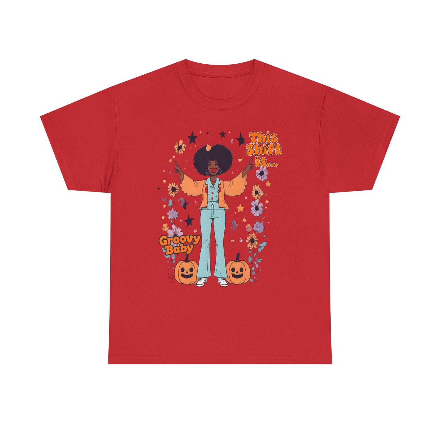 Groovy Baby Halloween T-Shirt, Retro Style Tee, Unisex Cotton Top, Fun Fall Apparel, Vintage Graphic Shirt