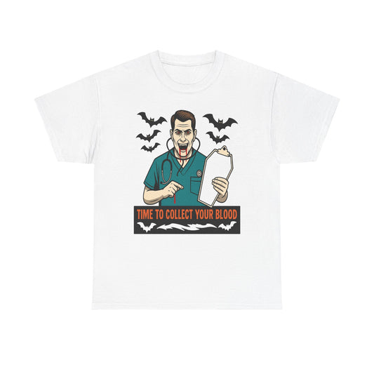 Halloween Doctor Tee, Unisex Heavy Cotton, Spooky Apparel, Medical Humor Shirt, Horror Fan Gift, Costume Party Top