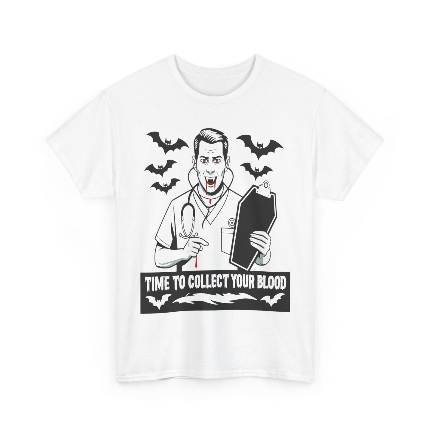 Funny Halloween Doctor Tee, Unisex Heavy Cotton Tee, Spooky Gift for Nurses, Halloween Costume, Medical Humor Tee