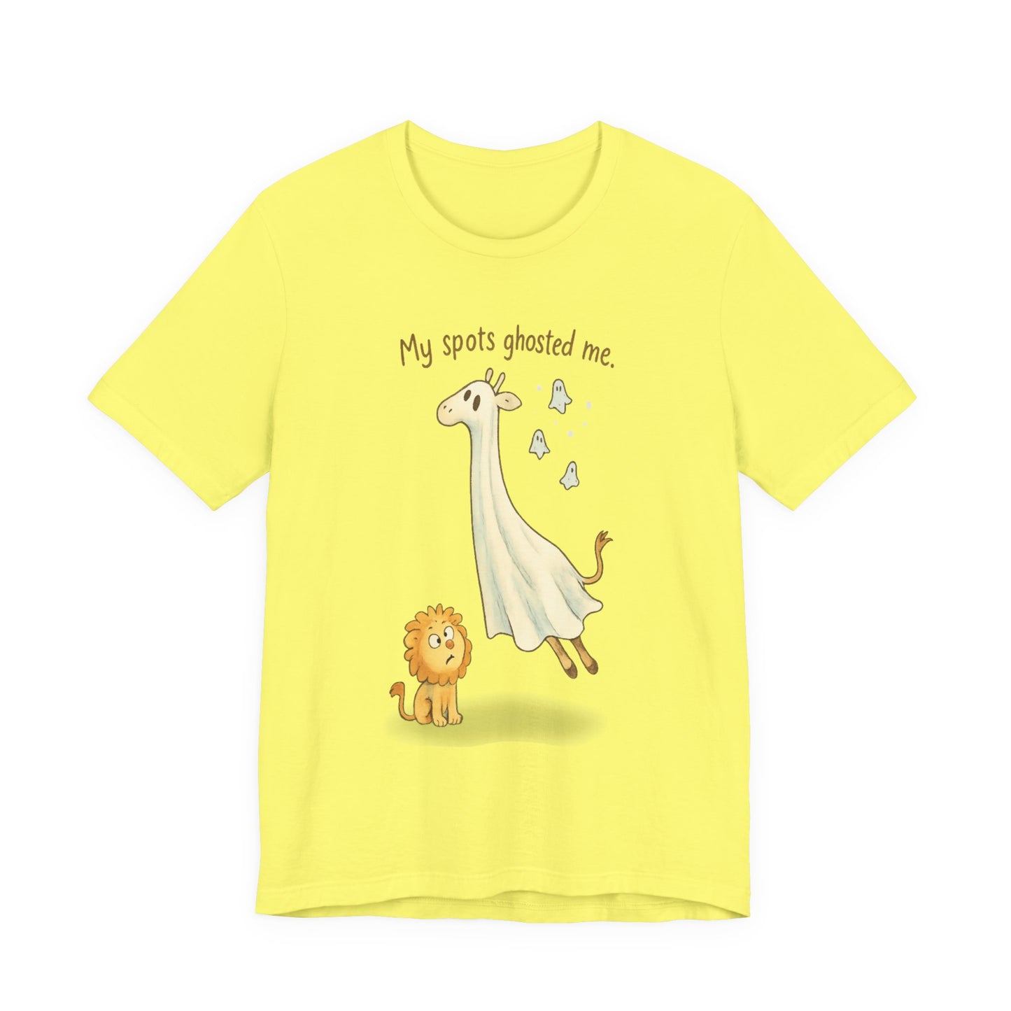 Funny Giraffe Ghost T-Shirt for Kids, Animal Humor Tee, Halloween Shirt, Birthday Gift, Cute Jungle Tee