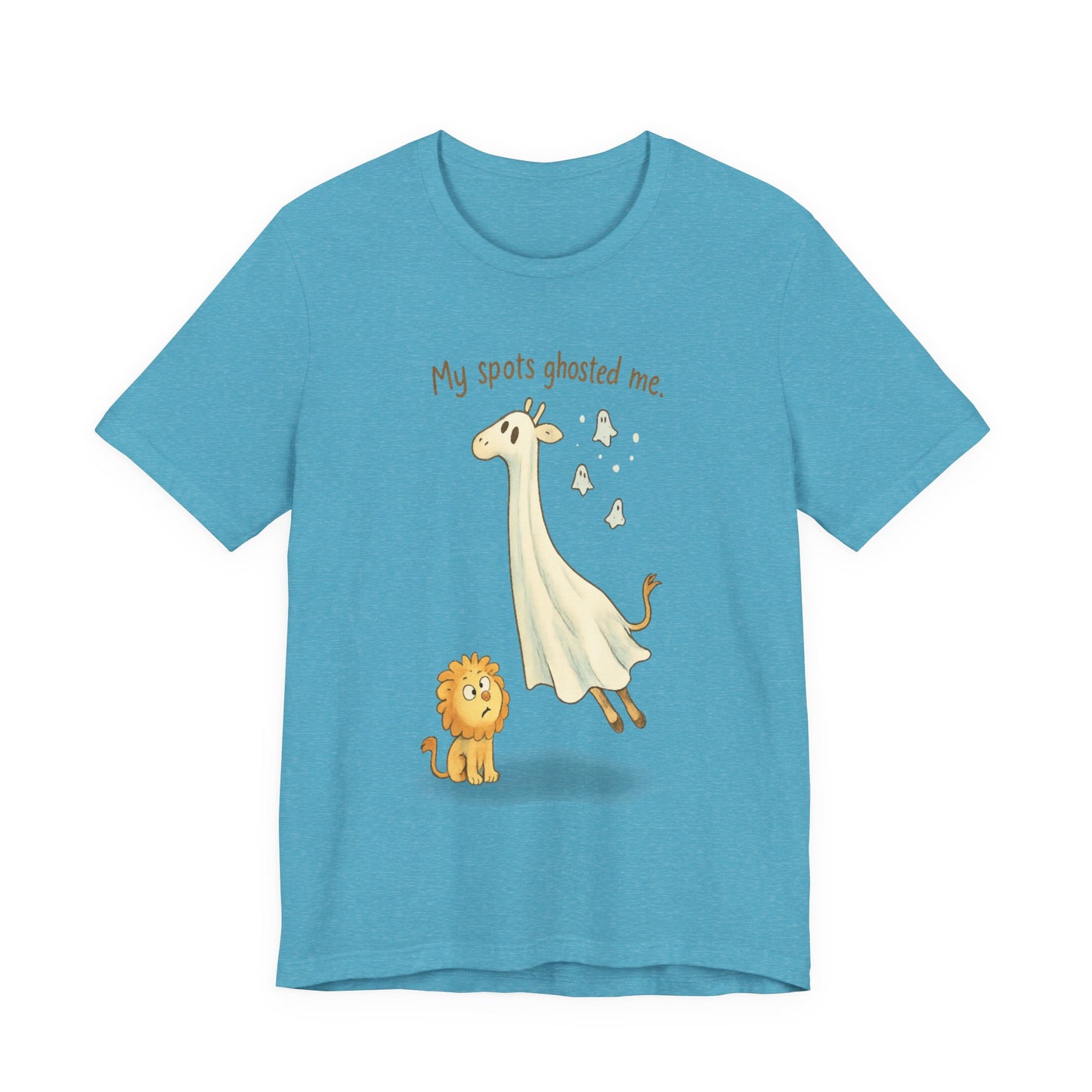 Funny Giraffe Ghost T-Shirt for Kids, Animal Humor Tee, Halloween Shirt, Birthday Gift, Cute Jungle Tee