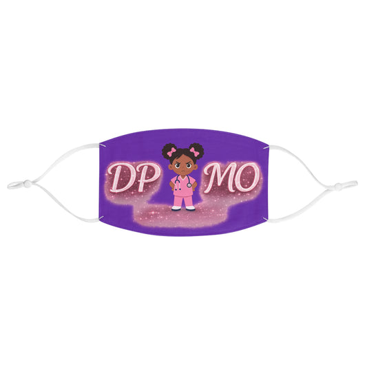 DP MO Purple Kids Nurse Face Mask — Cute Cartoon Doctor Design