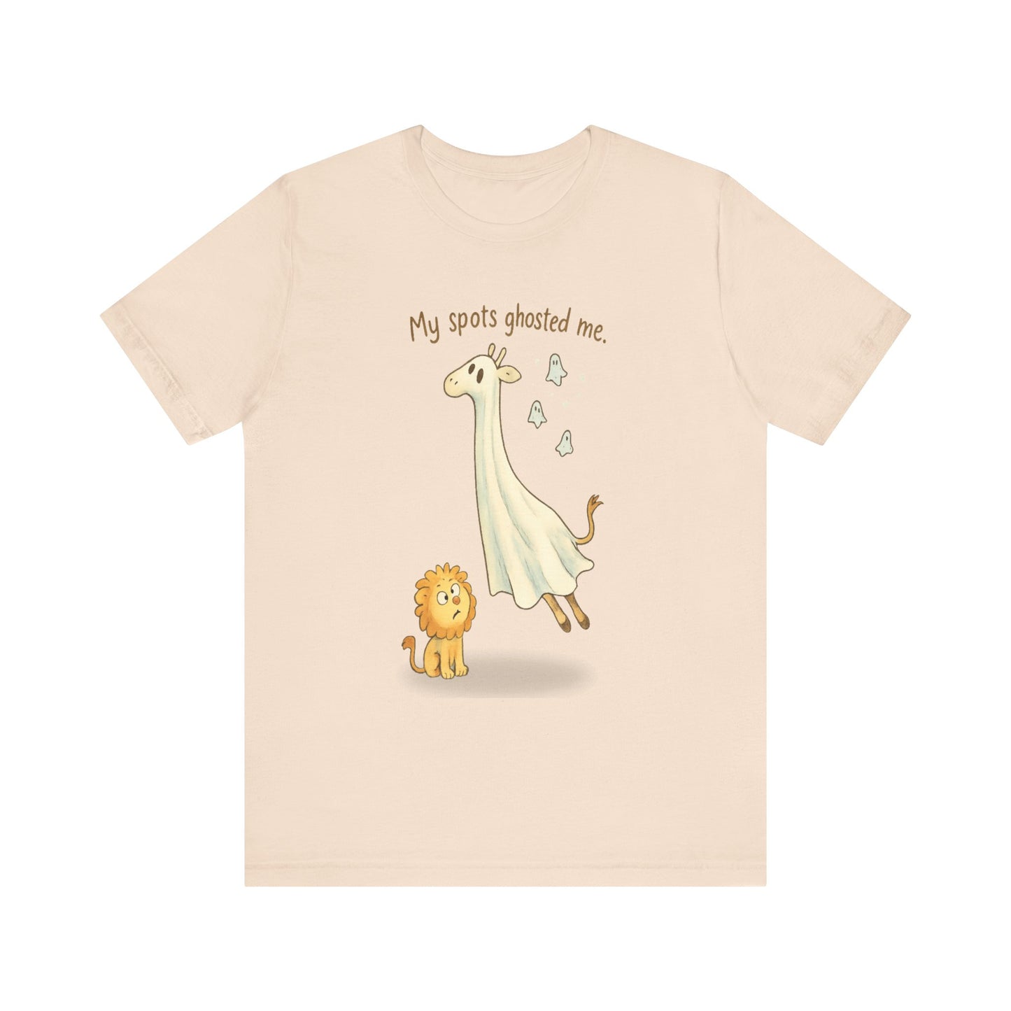 Funny Giraffe Ghost T-Shirt for Kids, Animal Humor Tee, Halloween Shirt, Birthday Gift, Cute Jungle Tee