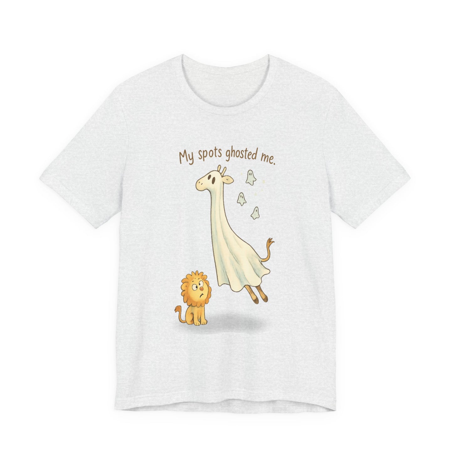Funny Giraffe Ghost T-Shirt for Kids, Animal Humor Tee, Halloween Shirt, Birthday Gift, Cute Jungle Tee