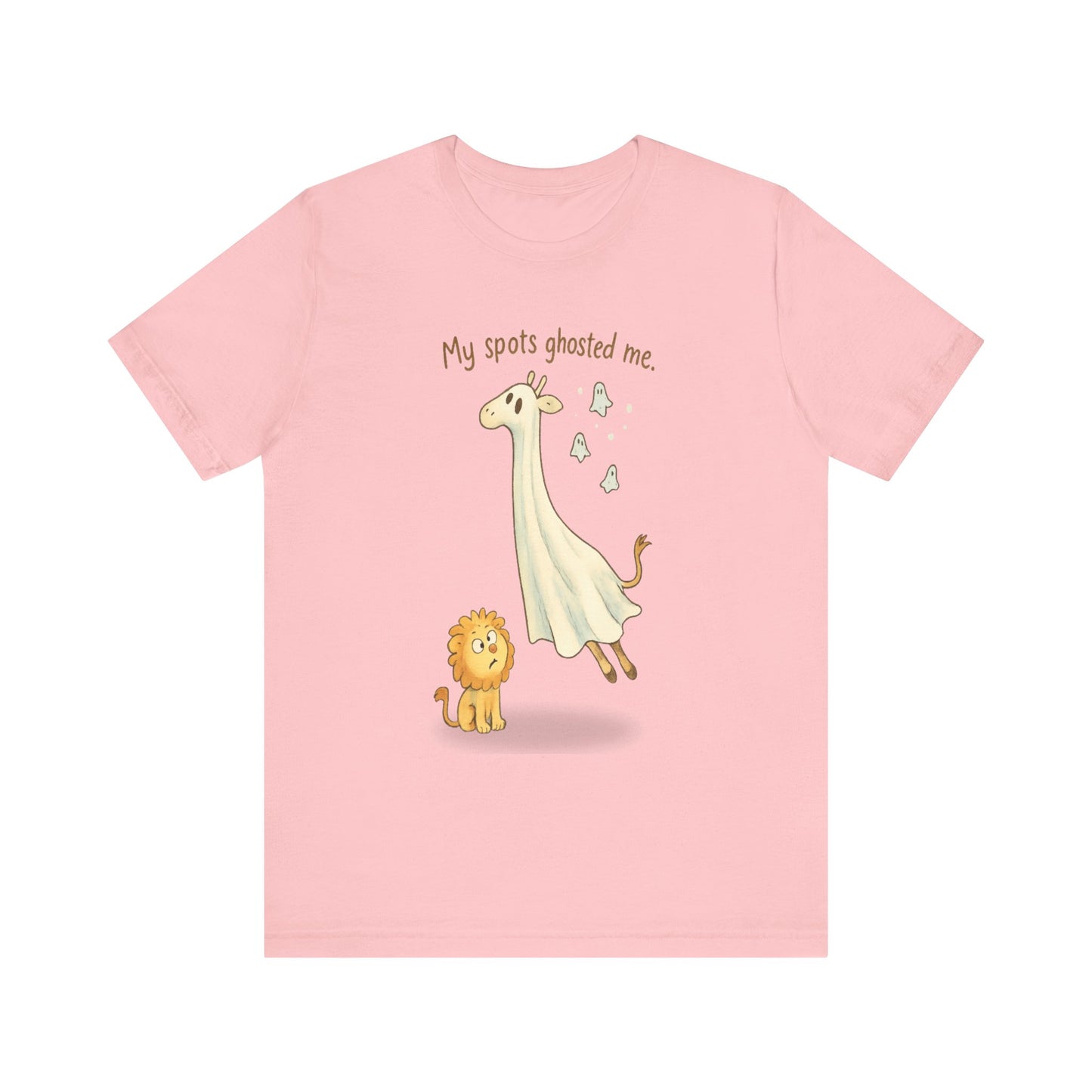 Funny Giraffe Ghost T-Shirt for Kids, Animal Humor Tee, Halloween Shirt, Birthday Gift, Cute Jungle Tee