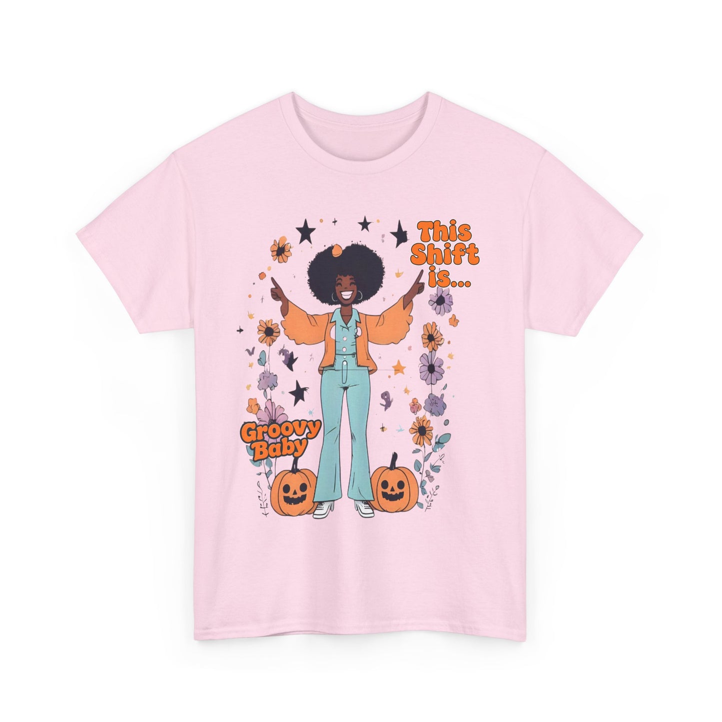 Groovy Baby Halloween T-Shirt, Retro Style Tee, Unisex Cotton Top, Fun Fall Apparel, Vintage Graphic Shirt