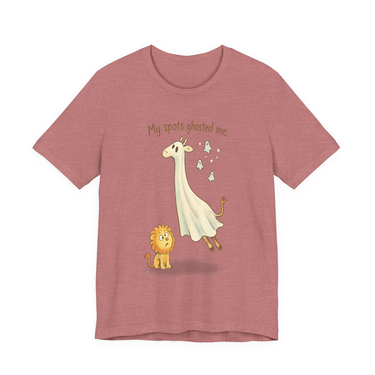 Funny Giraffe Ghost T-Shirt for Kids, Animal Humor Tee, Halloween Shirt, Birthday Gift, Cute Jungle Tee