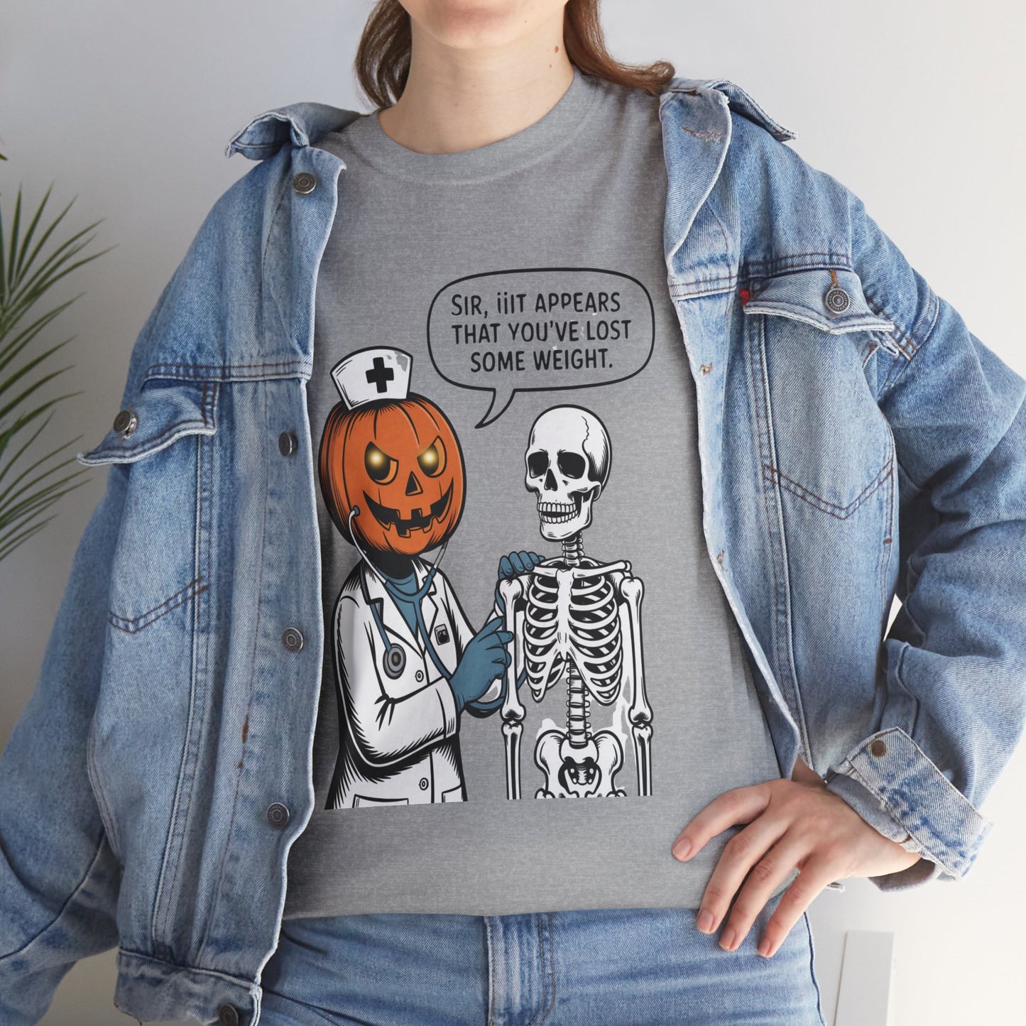 Halloween Pumpkin Doctor Tee, Spooky Funny T-Shirt, Unisex Graphic Tee, Halloween Costume Shirt, Cute Halloween Gift