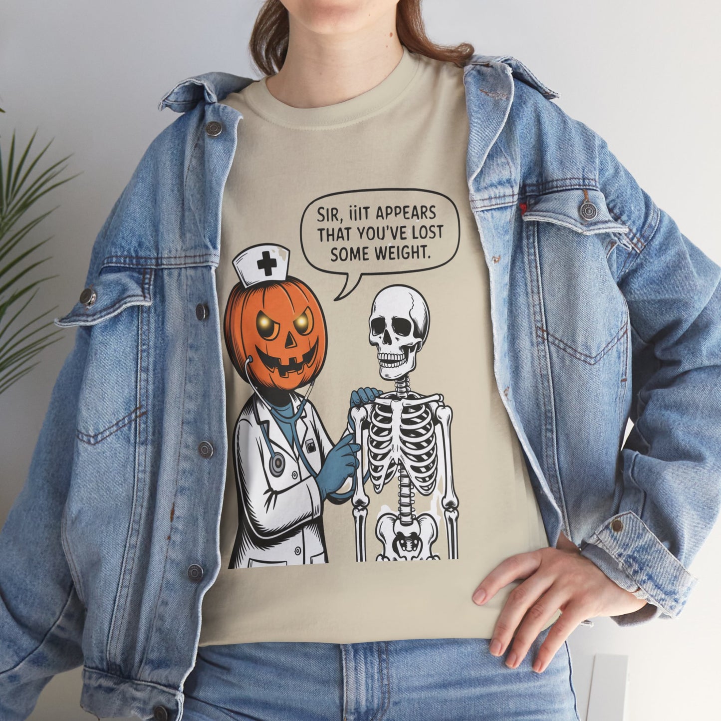 Halloween Pumpkin Doctor Tee, Spooky Funny T-Shirt, Unisex Graphic Tee, Halloween Costume Shirt, Cute Halloween Gift