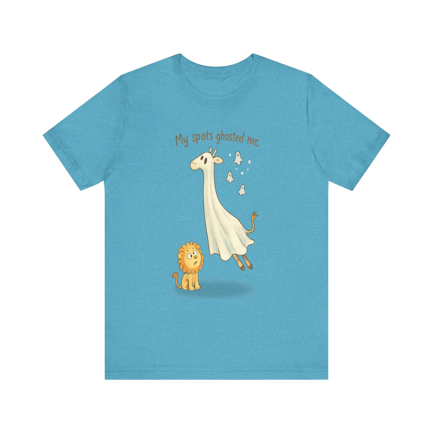 Funny Giraffe Ghost T-Shirt for Kids, Animal Humor Tee, Halloween Shirt, Birthday Gift, Cute Jungle Tee