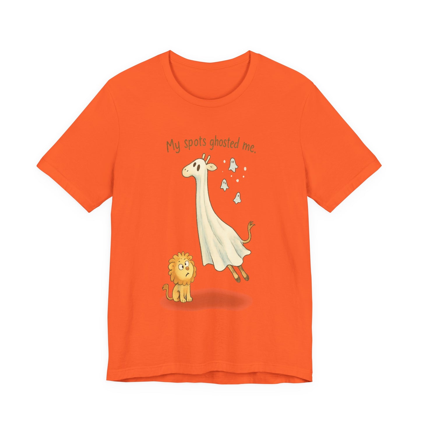 Funny Giraffe Ghost T-Shirt for Kids, Animal Humor Tee, Halloween Shirt, Birthday Gift, Cute Jungle Tee