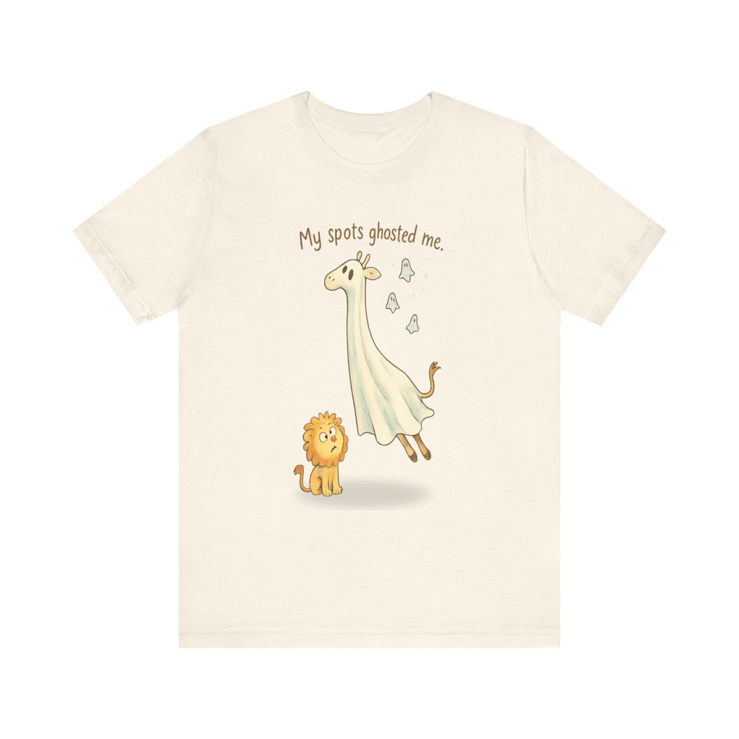 Funny Giraffe Ghost T-Shirt for Kids, Animal Humor Tee, Halloween Shirt, Birthday Gift, Cute Jungle Tee