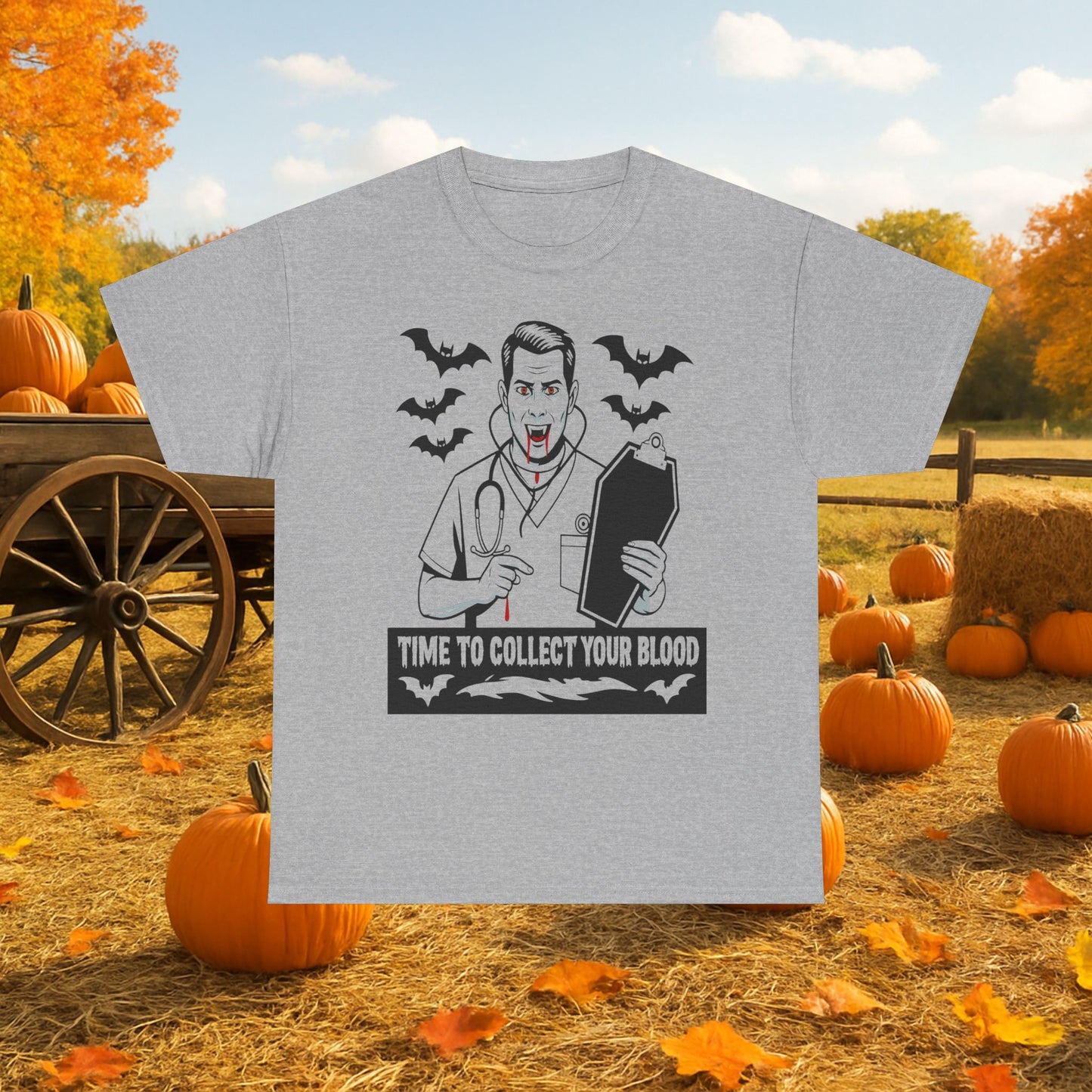 Funny Halloween Doctor Tee, Unisex Heavy Cotton Tee, Spooky Gift for Nurses, Halloween Costume, Medical Humor Tee