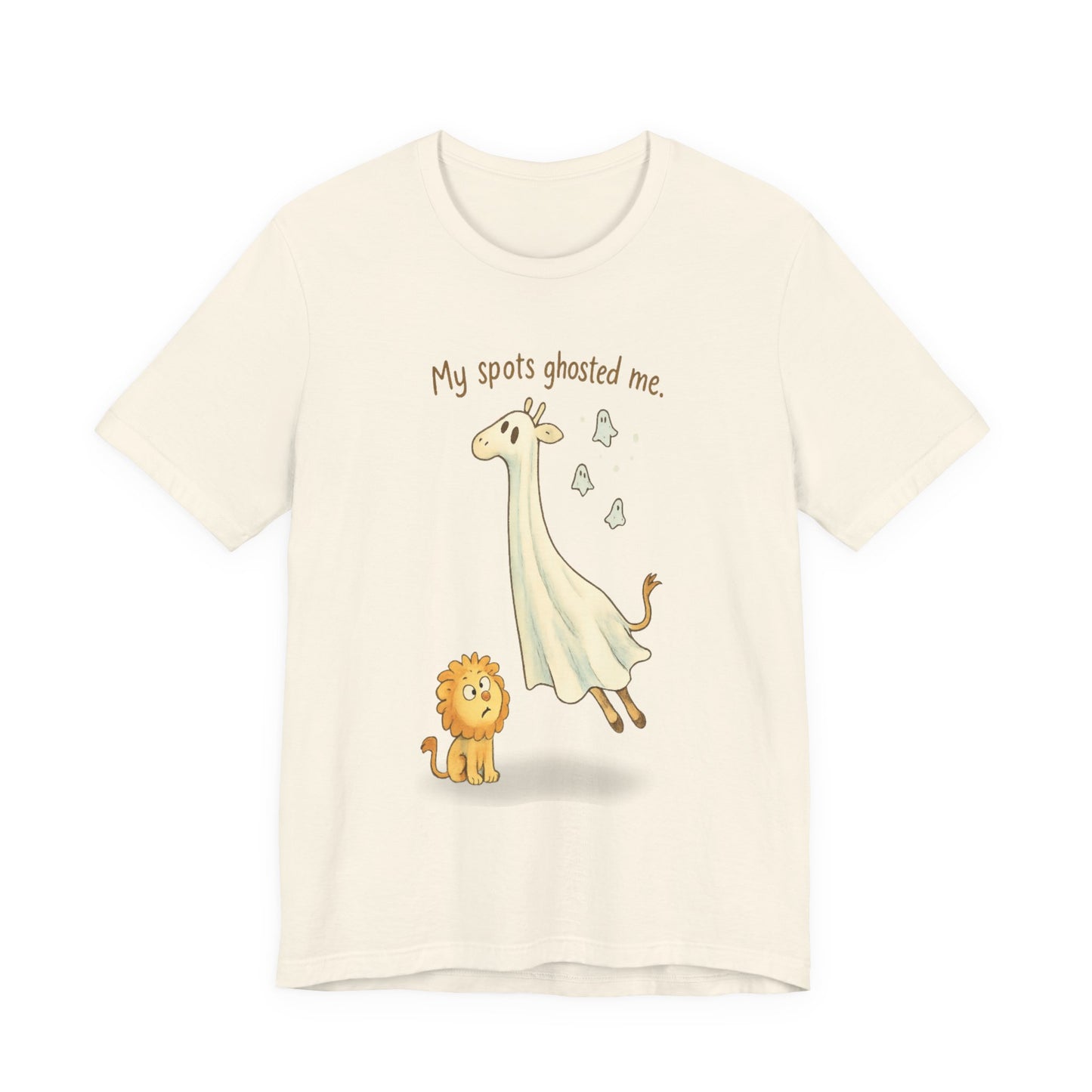 Funny Giraffe Ghost T-Shirt for Kids, Animal Humor Tee, Halloween Shirt, Birthday Gift, Cute Jungle Tee
