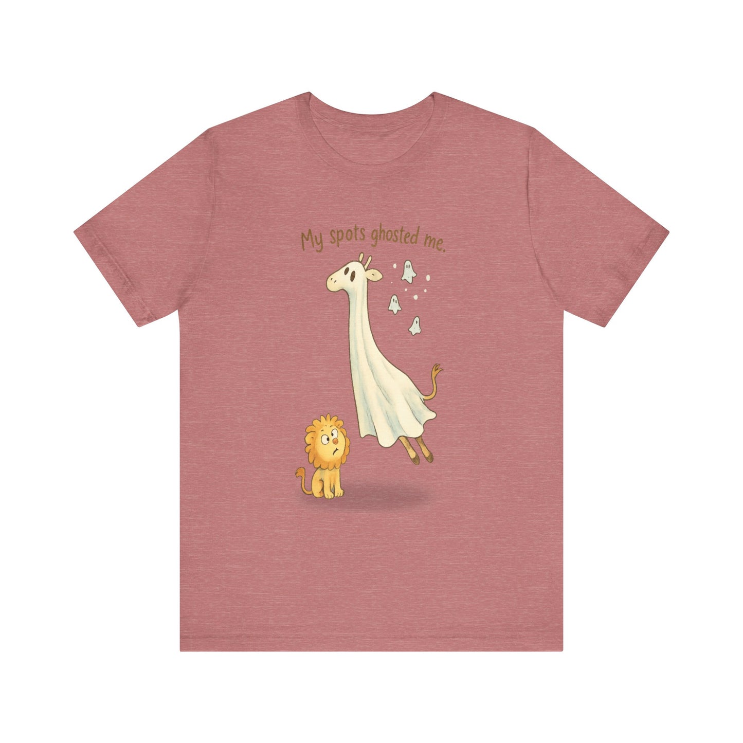 Funny Giraffe Ghost T-Shirt for Kids, Animal Humor Tee, Halloween Shirt, Birthday Gift, Cute Jungle Tee