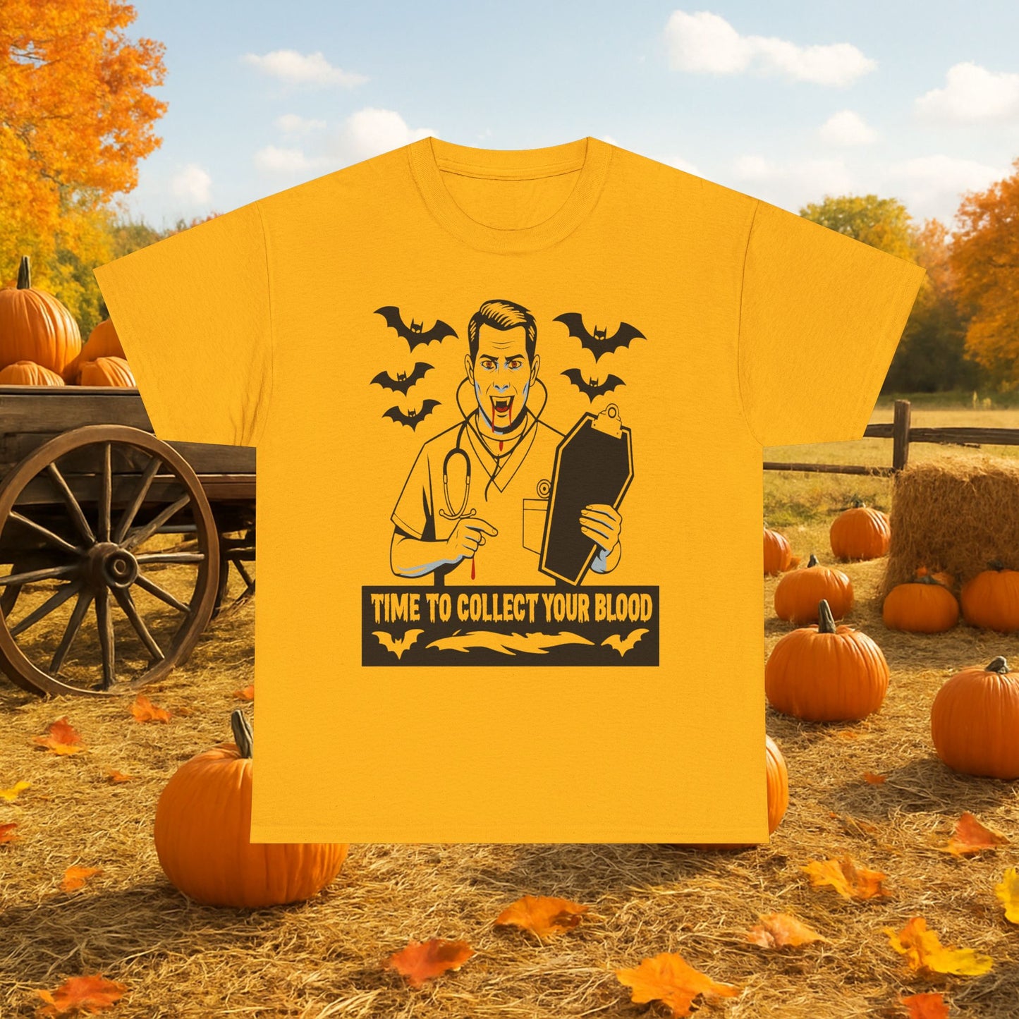 Funny Halloween Doctor Tee, Unisex Heavy Cotton Tee, Spooky Gift for Nurses, Halloween Costume, Medical Humor Tee