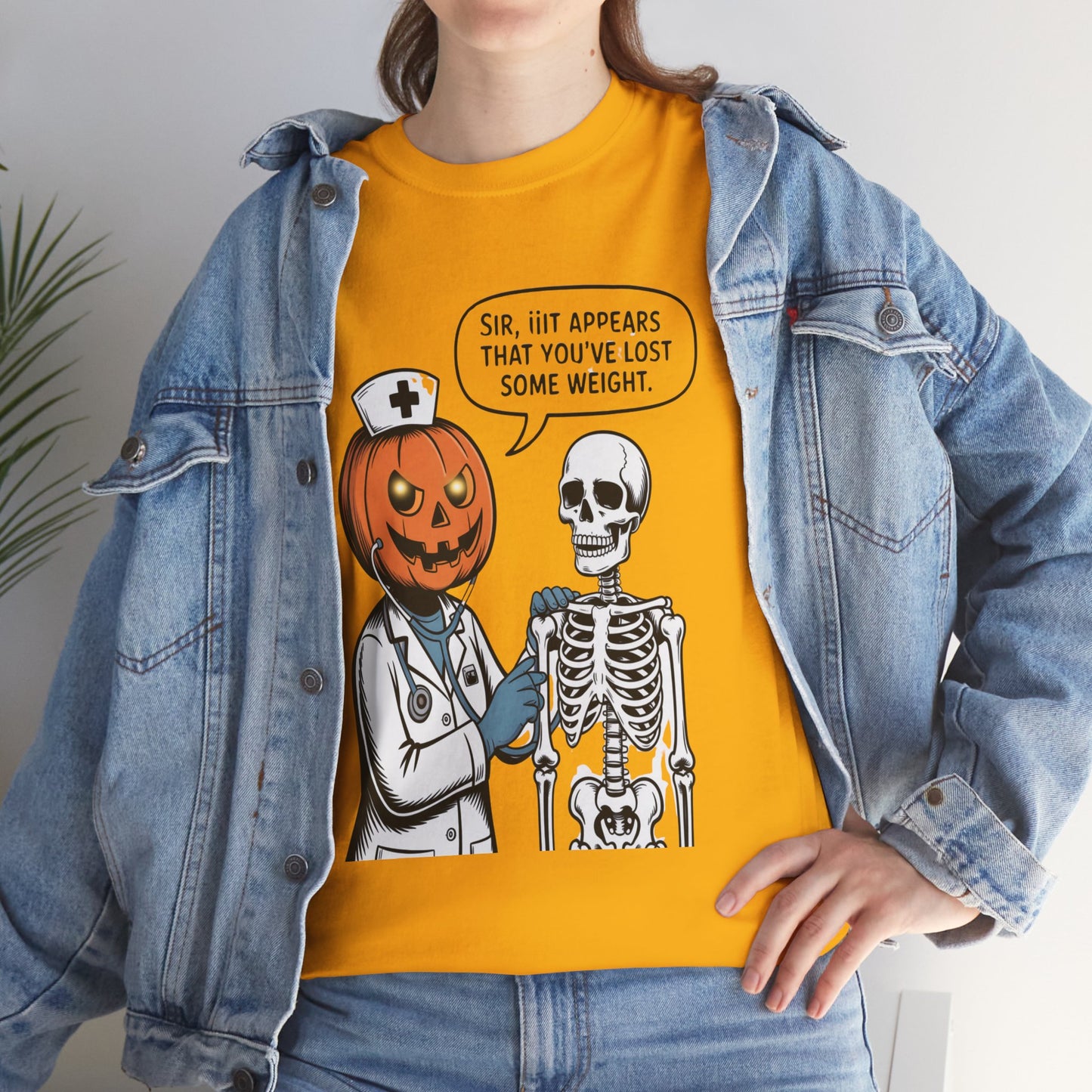 Halloween Pumpkin Doctor Tee, Spooky Funny T-Shirt, Unisex Graphic Tee, Halloween Costume Shirt, Cute Halloween Gift