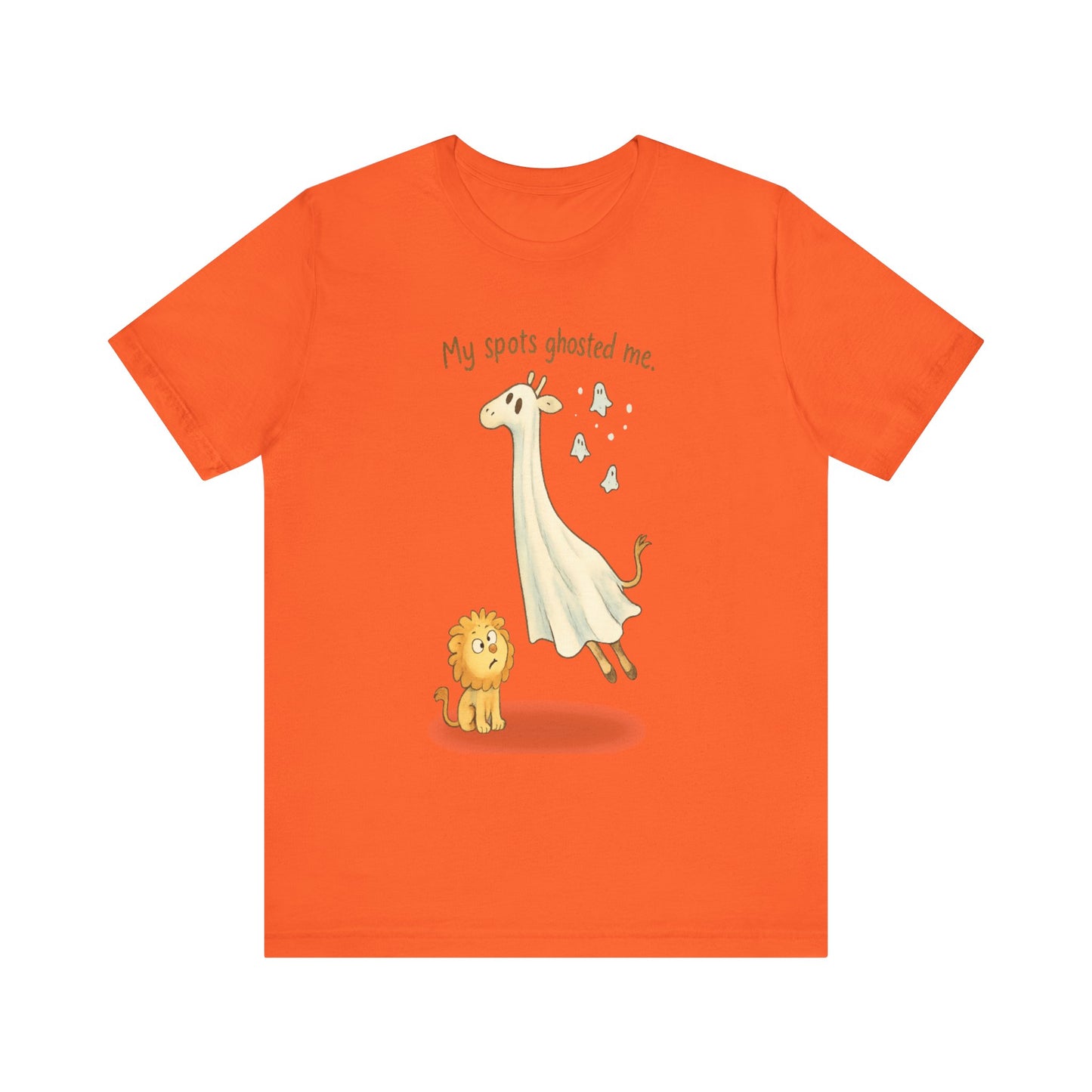Funny Giraffe Ghost T-Shirt for Kids, Animal Humor Tee, Halloween Shirt, Birthday Gift, Cute Jungle Tee