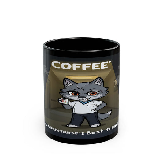 Funny Werewolf Night Shift Nurse Coffee Mug – Halloween Ghost Cute Nurse Gift for Coffee Lovers